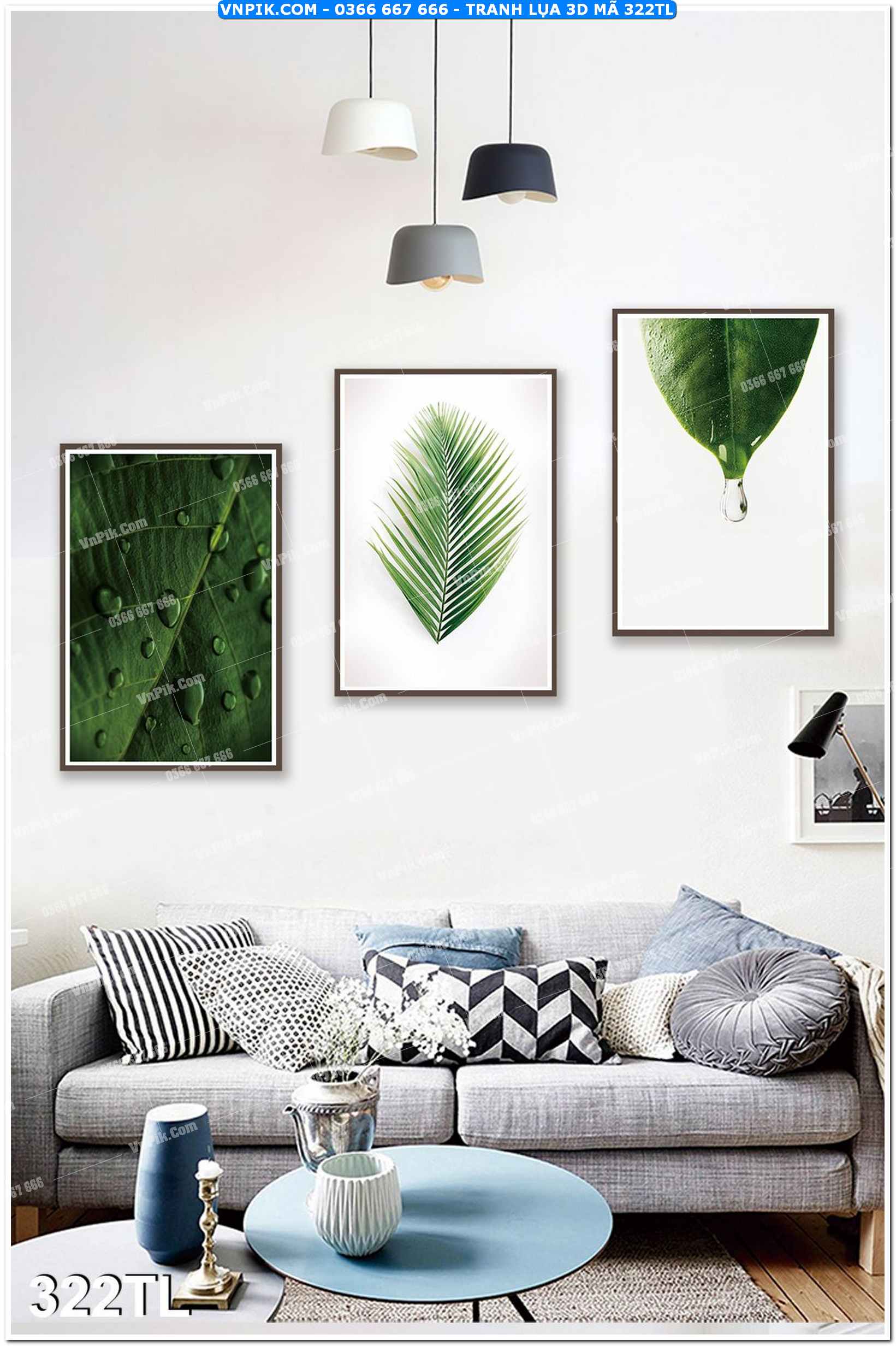 Tranh lụa 3D – Tranh trang trí dán tường 322TL