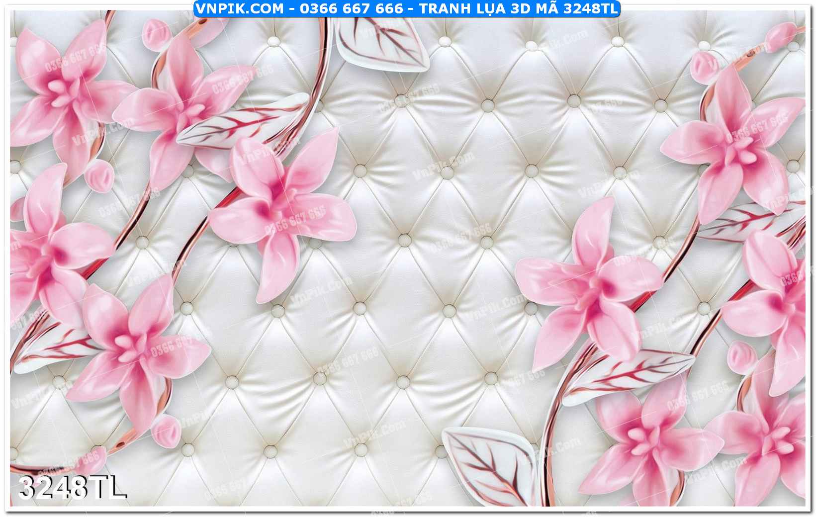 Tranh lụa 3D – Tranh trang trí dán tường 3248TL