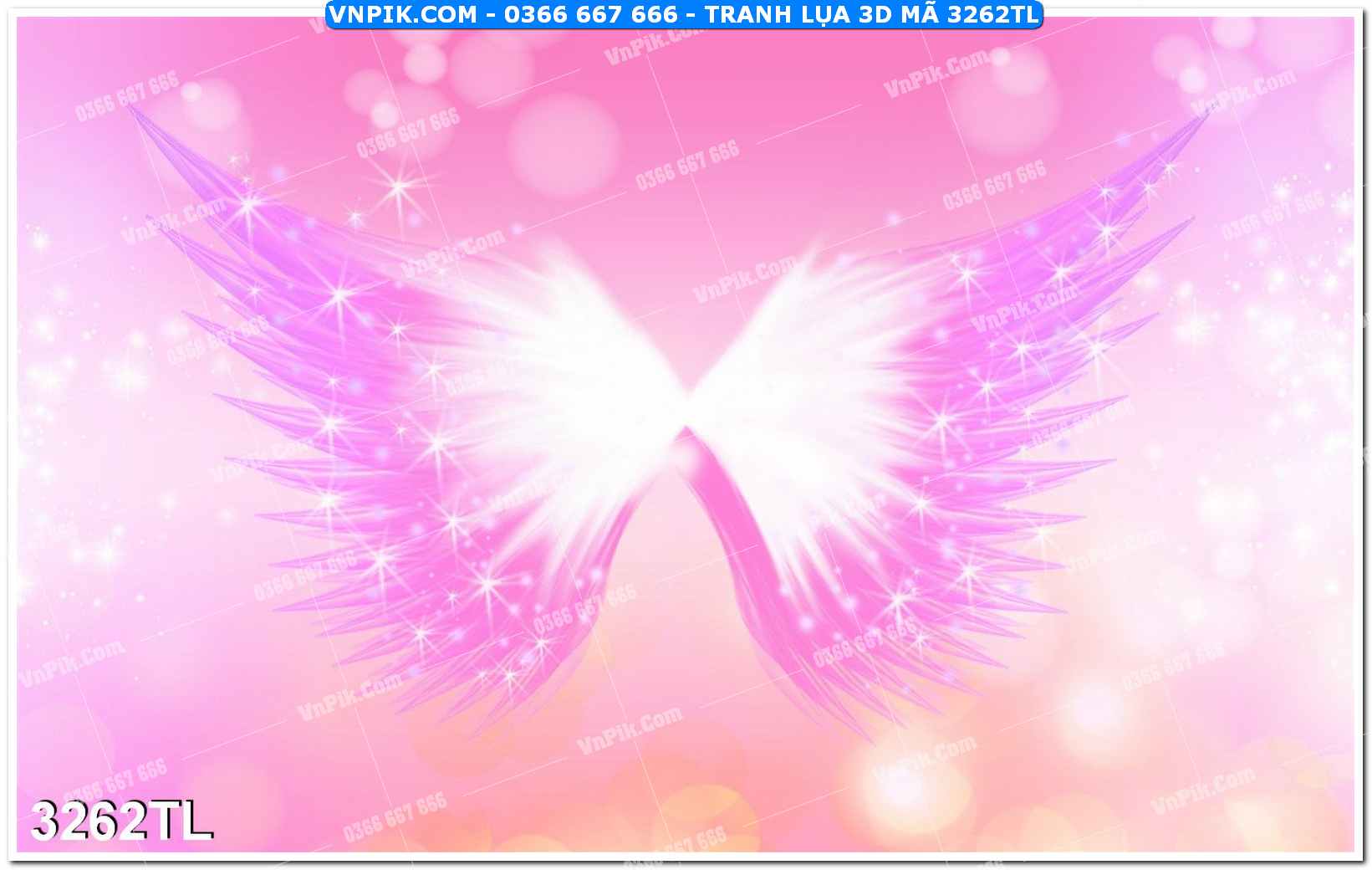 Tranh lụa 3D – Tranh trang trí dán tường 3262TL