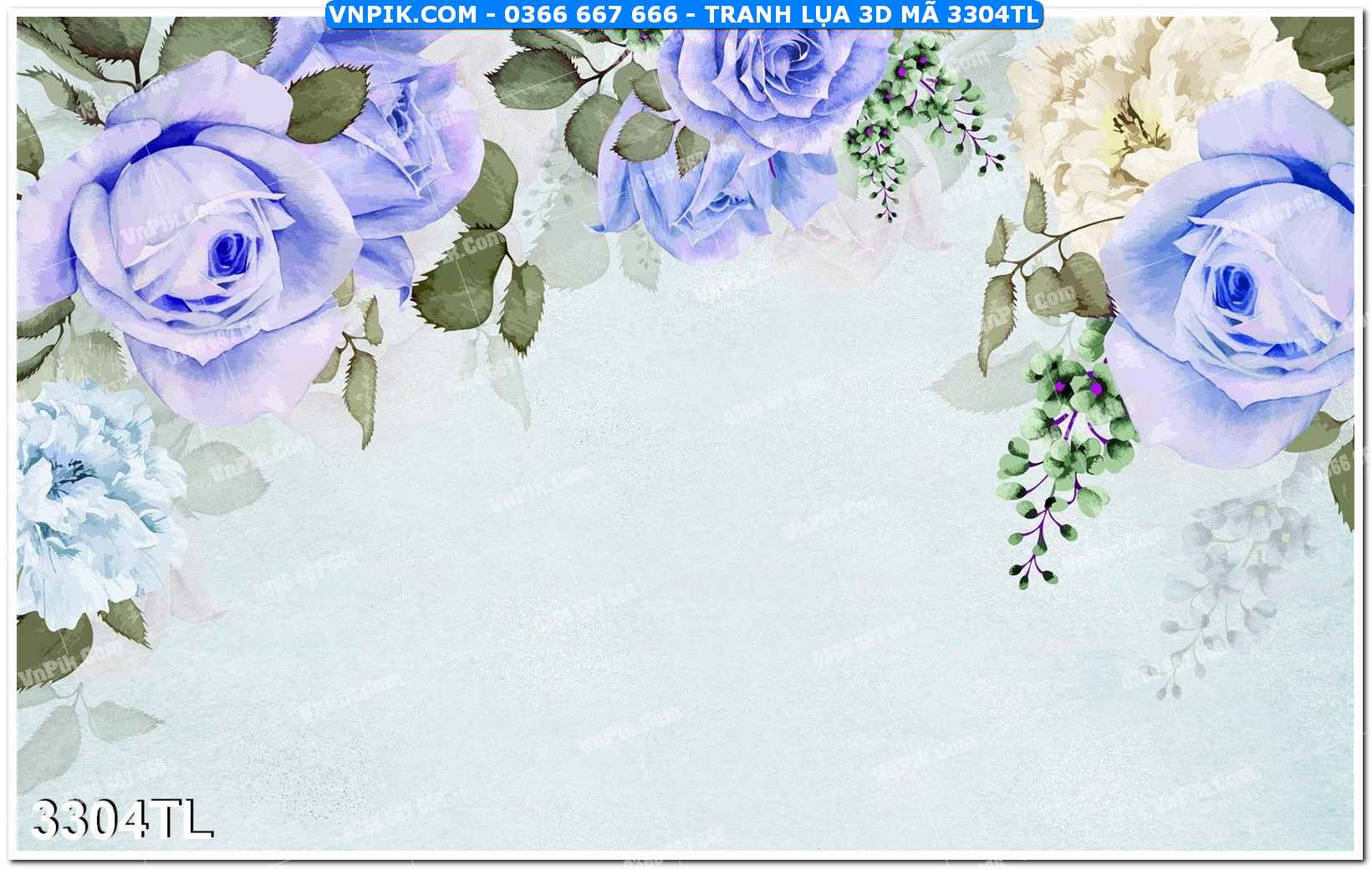 Tranh lụa 3D – Tranh trang trí dán tường 3304TL