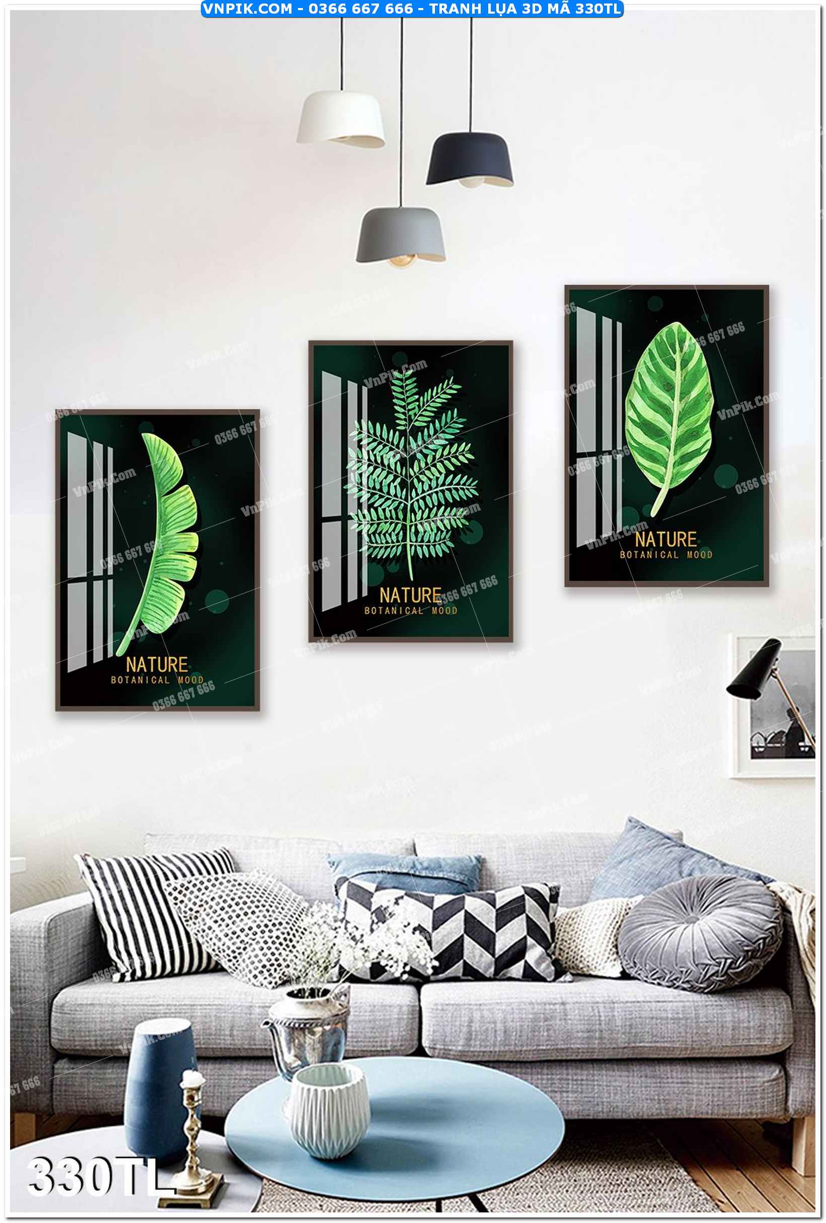 Tranh lụa 3D – Tranh trang trí dán tường 330TL