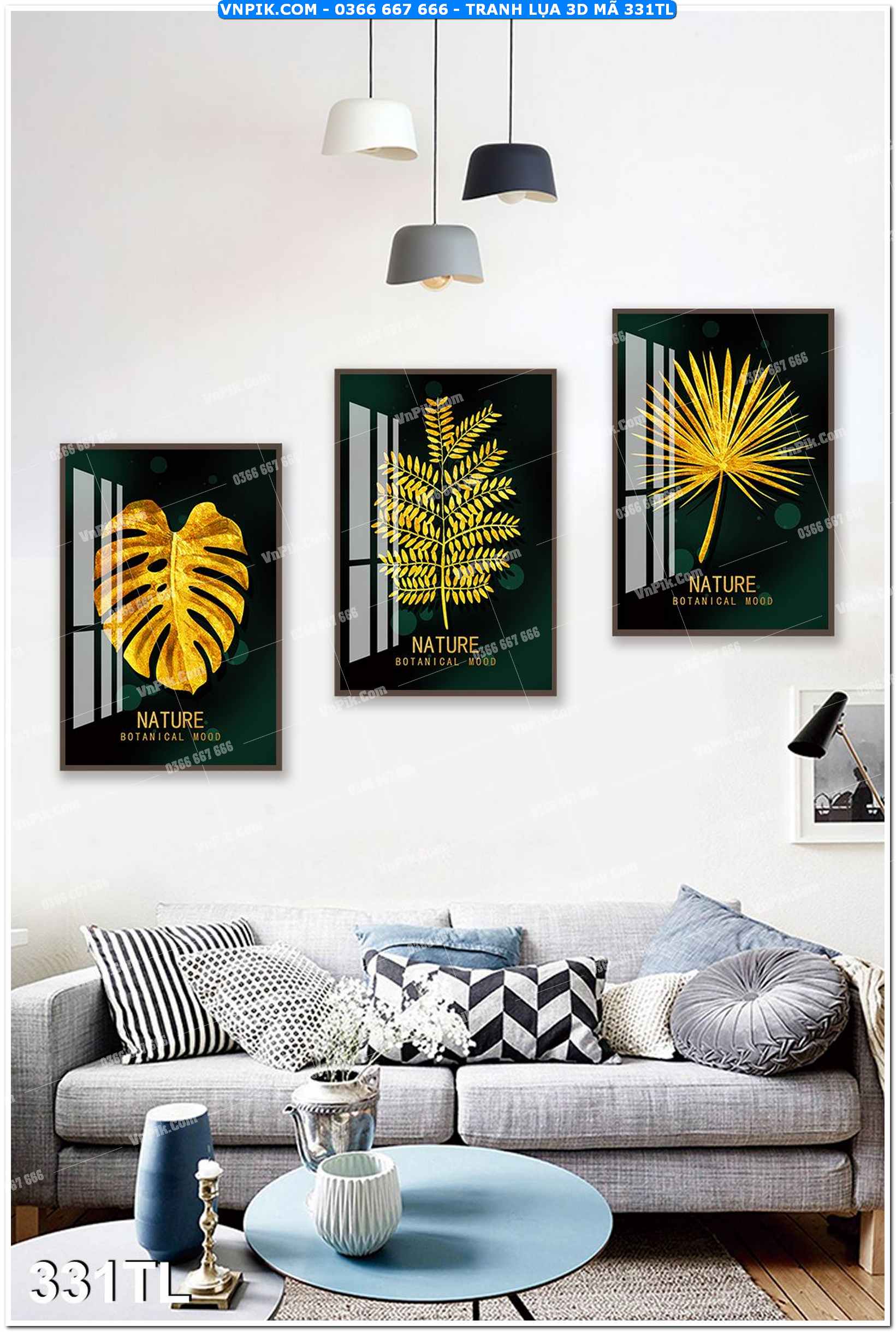 Tranh lụa 3D – Tranh trang trí dán tường 331TL