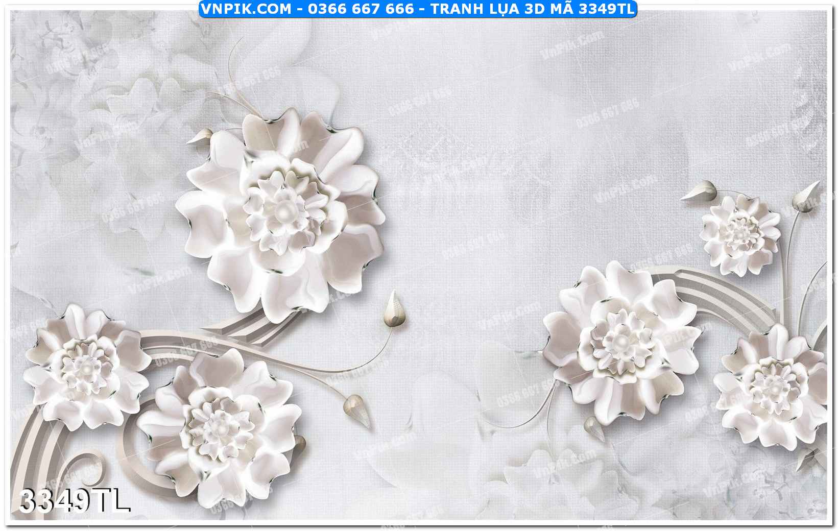 Tranh lụa 3D – Tranh trang trí dán tường 3349TL