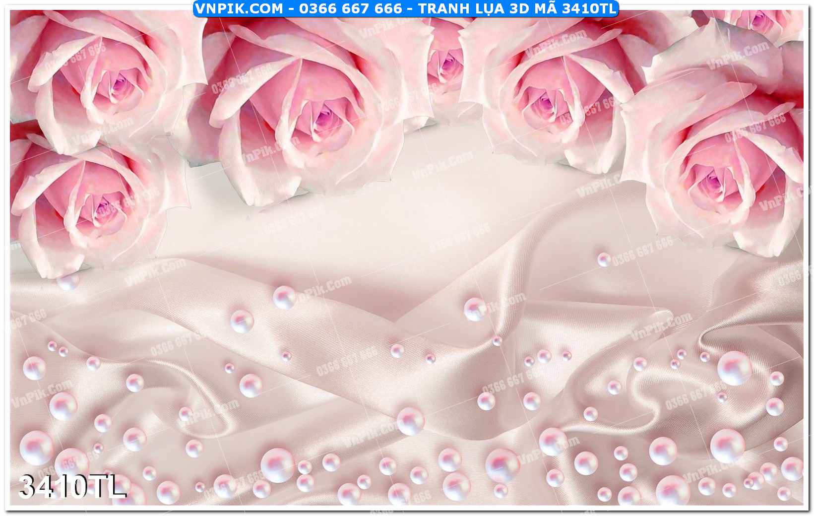 Tranh lụa 3D – Tranh trang trí dán tường 3410TL