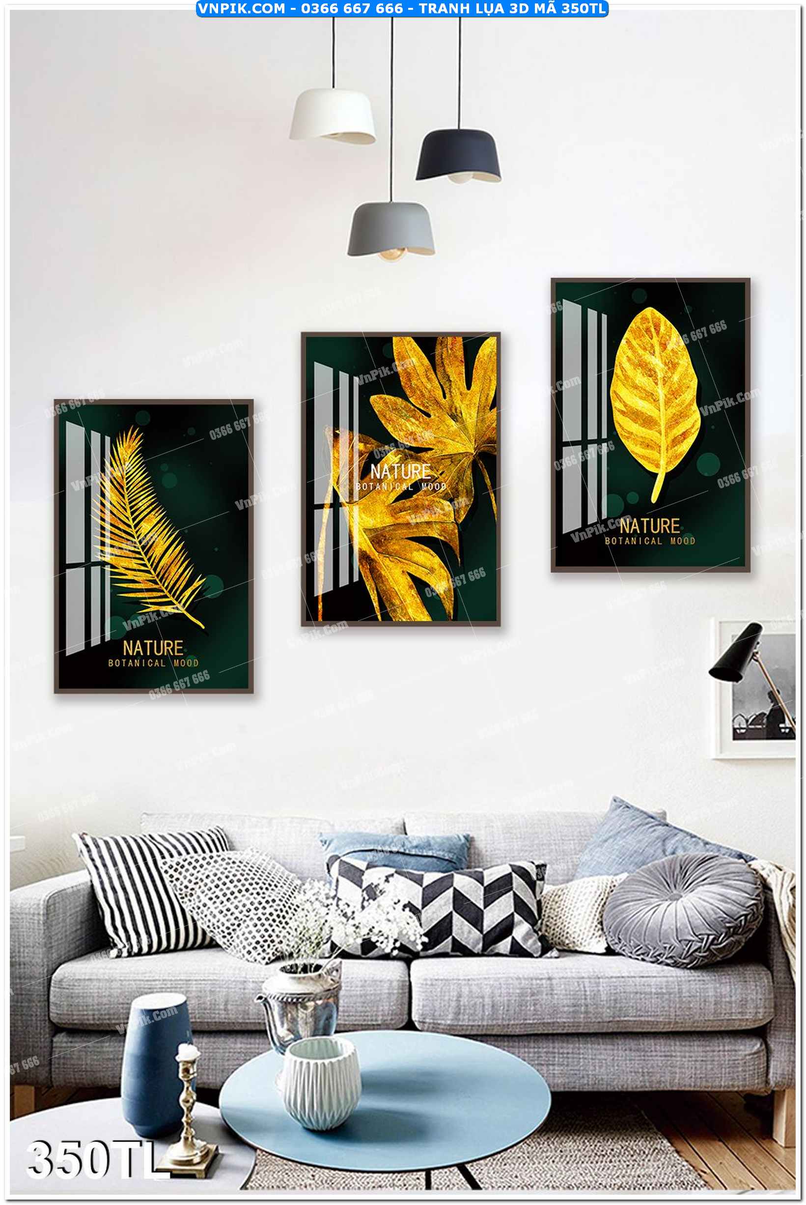 Tranh lụa 3D – Tranh trang trí dán tường 350TL