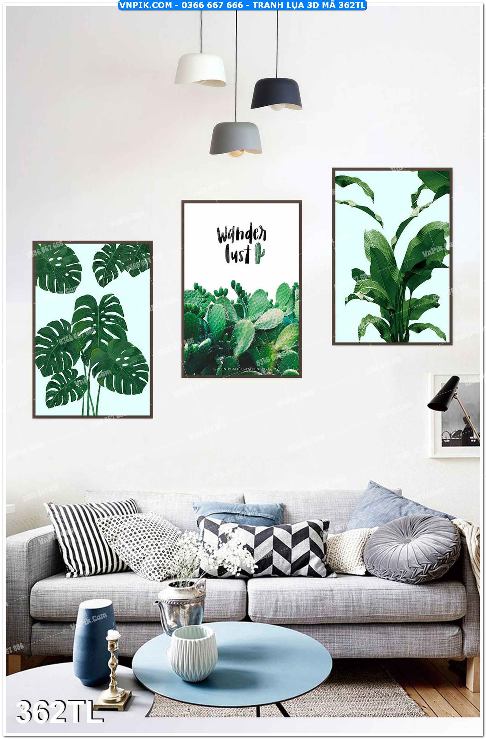 Tranh lụa 3D – Tranh trang trí dán tường 362TL