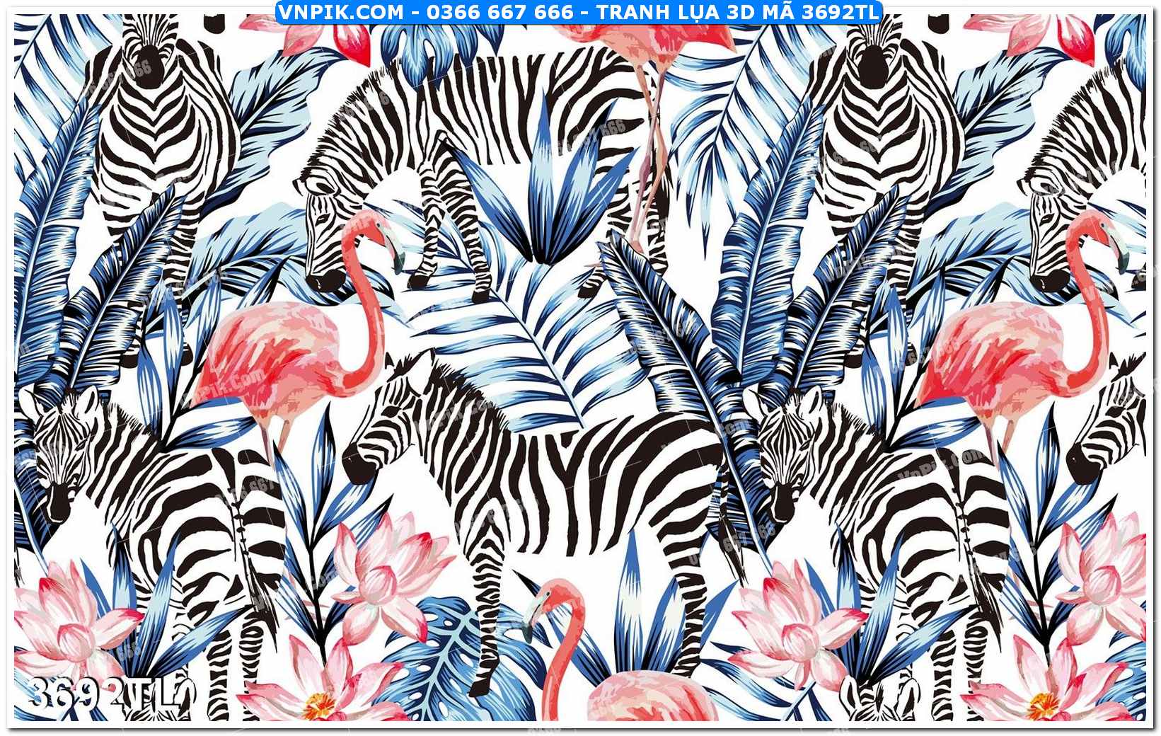 Tranh lụa 3D – Tranh trang trí dán tường 3692TL