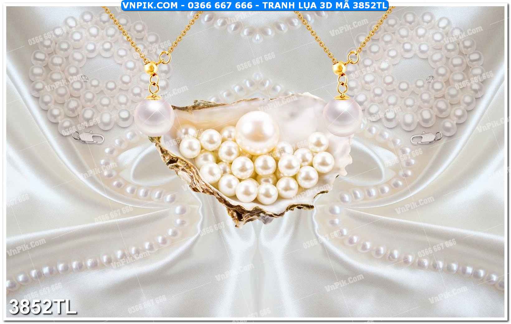 Tranh lụa 3D – Tranh trang trí dán tường 3852TL