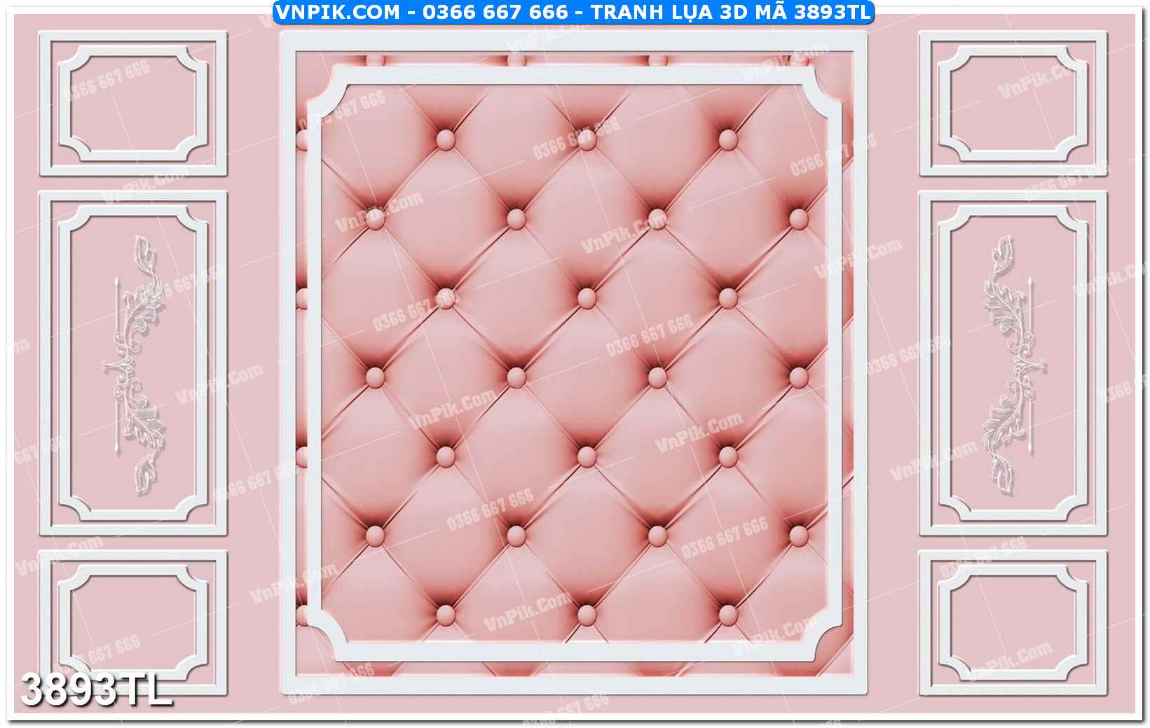 Tranh lụa 3D – Tranh trang trí dán tường 3893TL