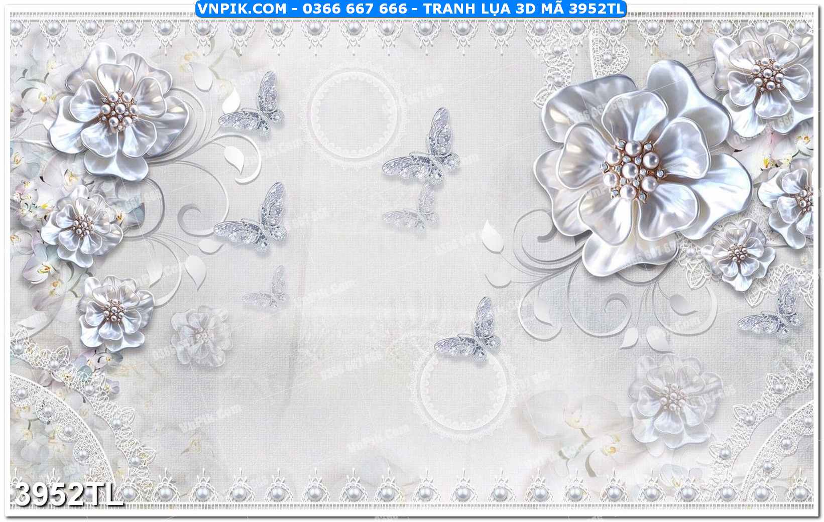 Tranh lụa 3D – Tranh trang trí dán tường 3952TL