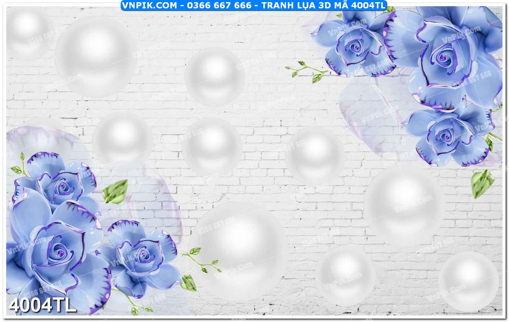 Tranh lụa 3D – Tranh trang trí dán tường 4004TL