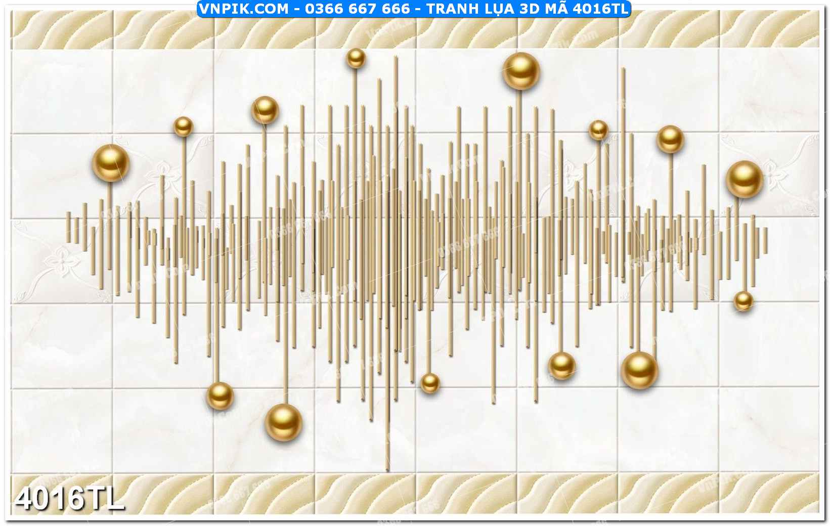 Tranh lụa 3D – Tranh trang trí dán tường 4016TL