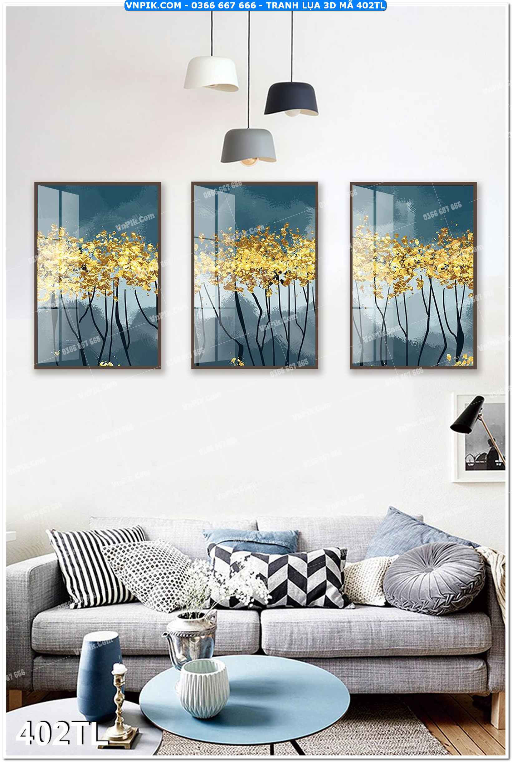 Tranh lụa 3D – Tranh trang trí dán tường 402TL