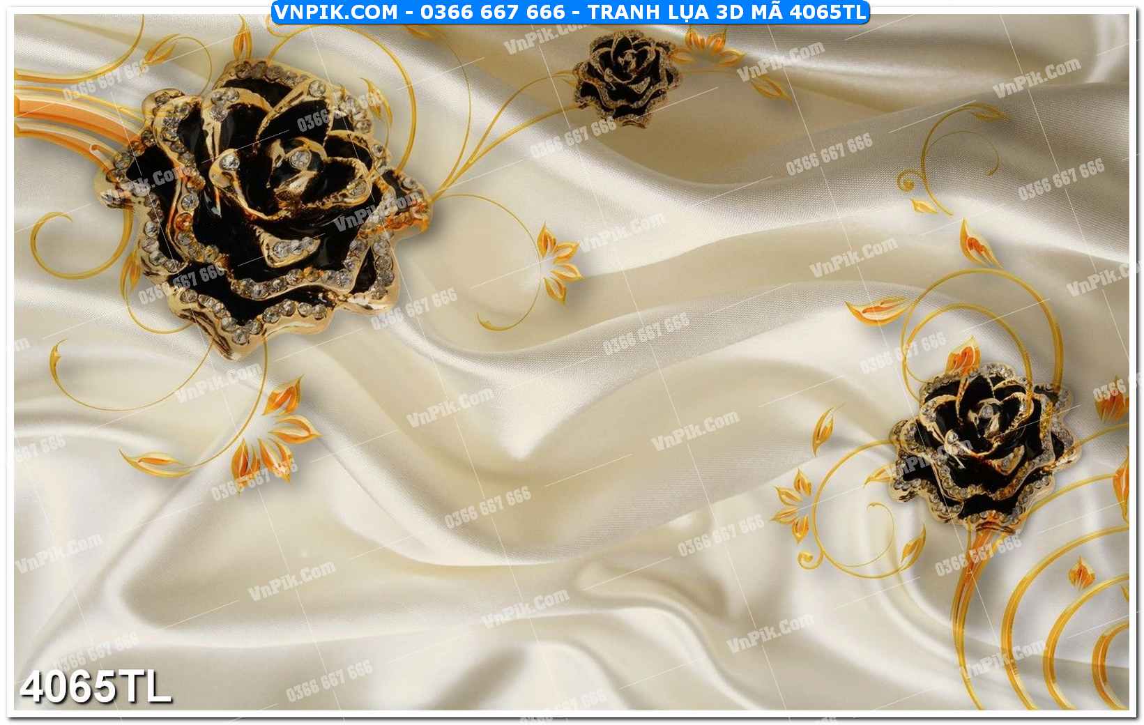 Tranh lụa 3D – Tranh trang trí dán tường 4065TL