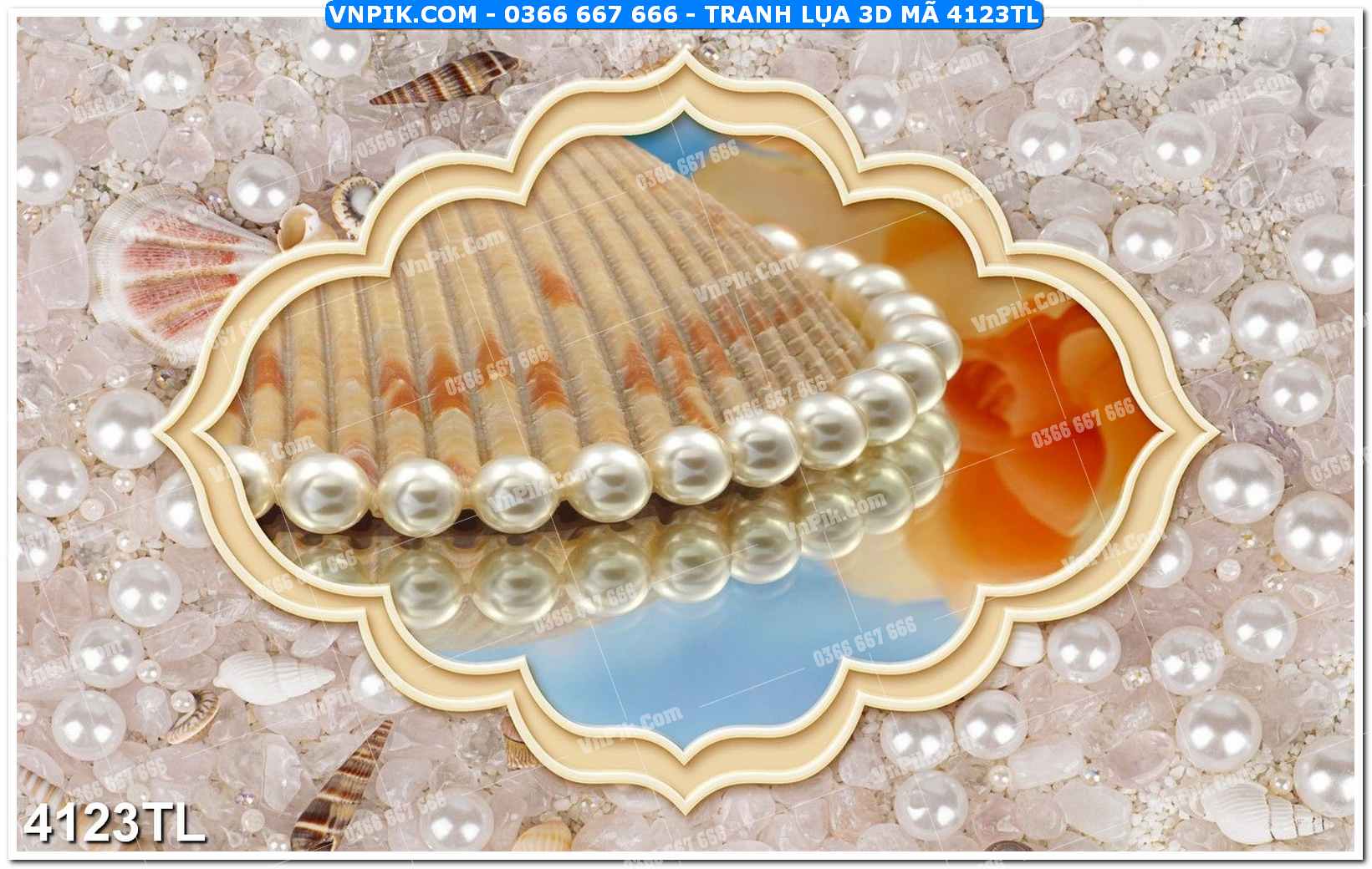 Tranh lụa 3D – Tranh trang trí dán tường 4123TL