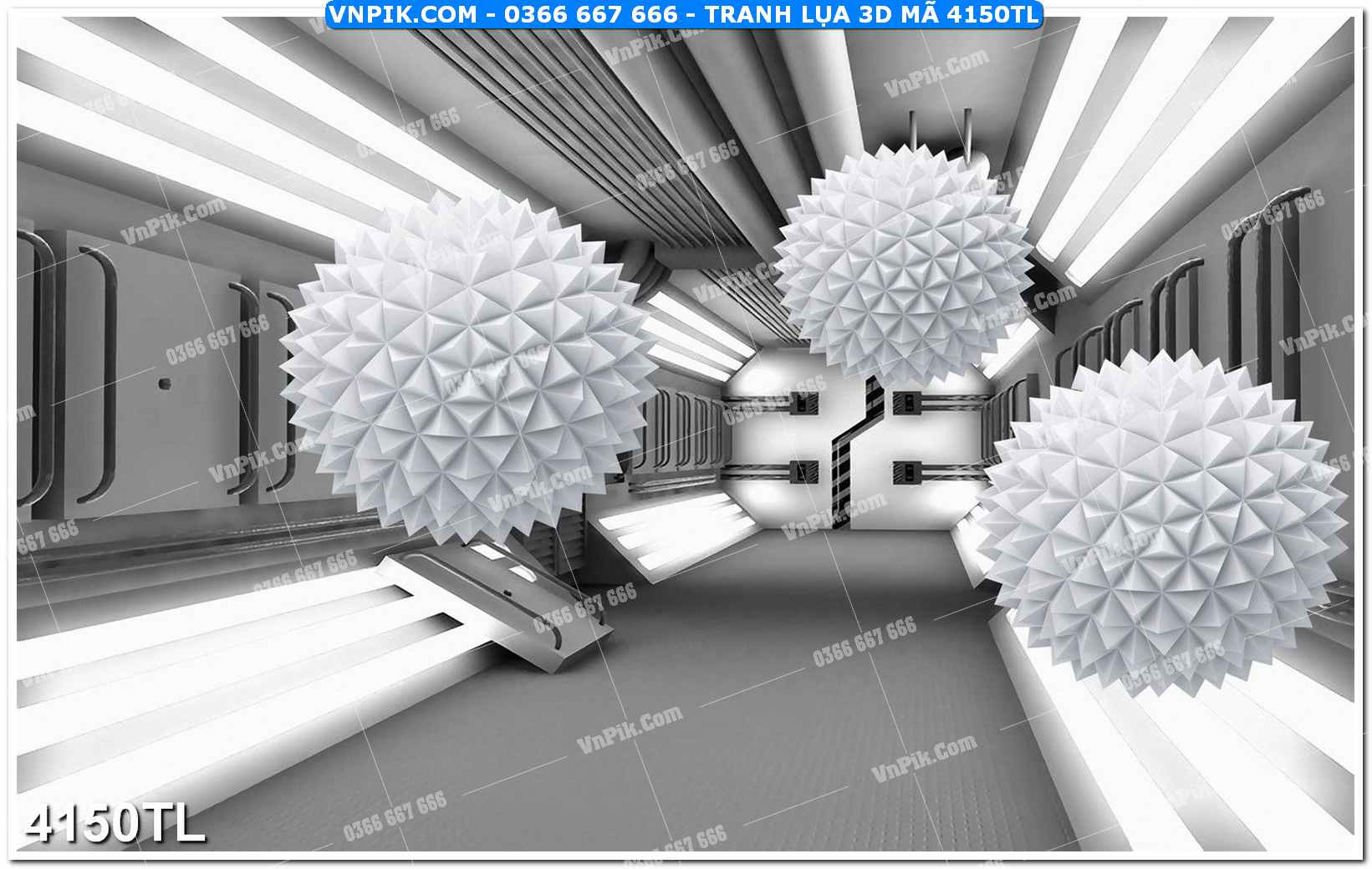 Tranh lụa 3D – Tranh trang trí dán tường 4150TL