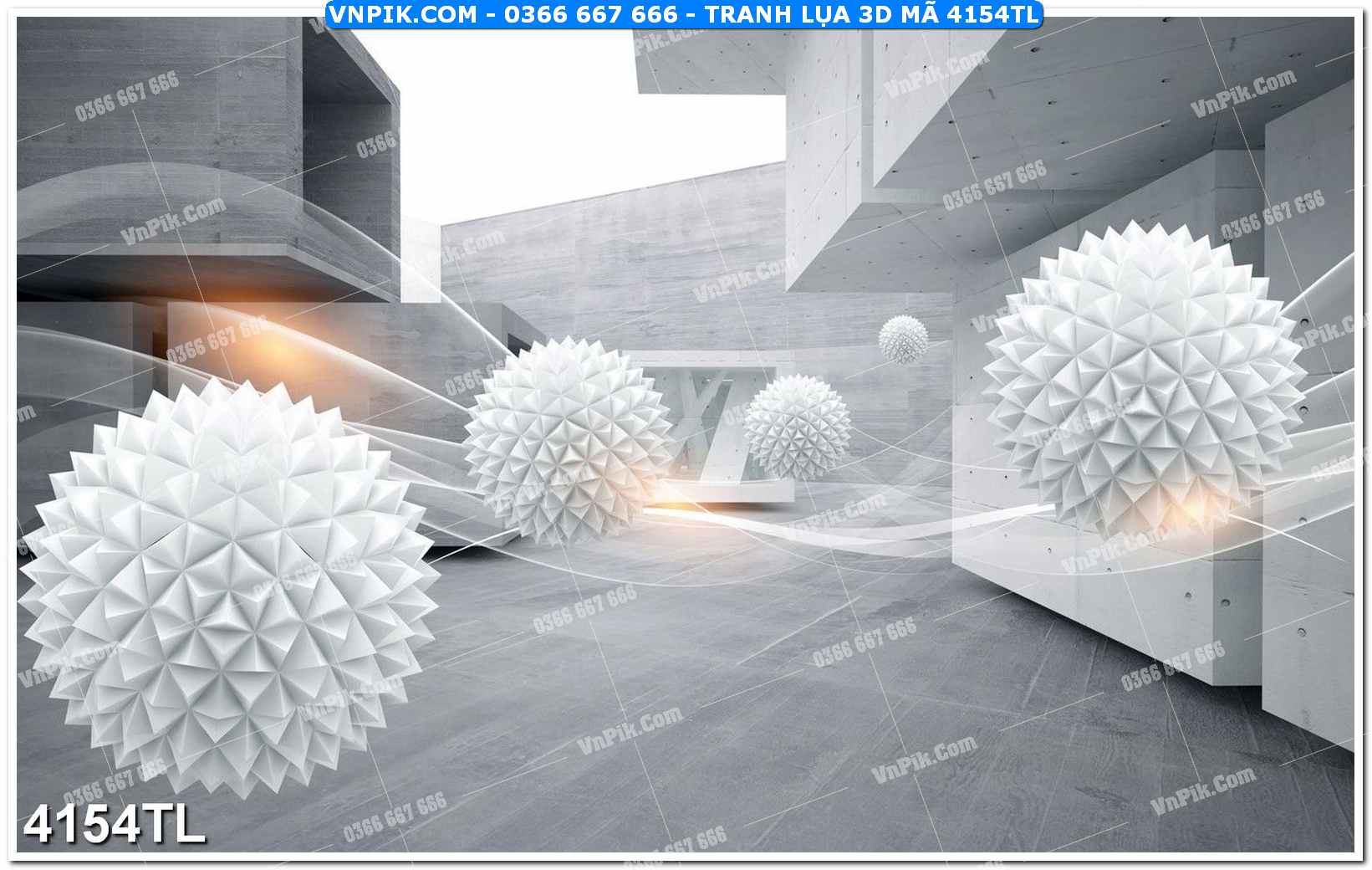 Tranh lụa 3D – Tranh trang trí dán tường 4154TL