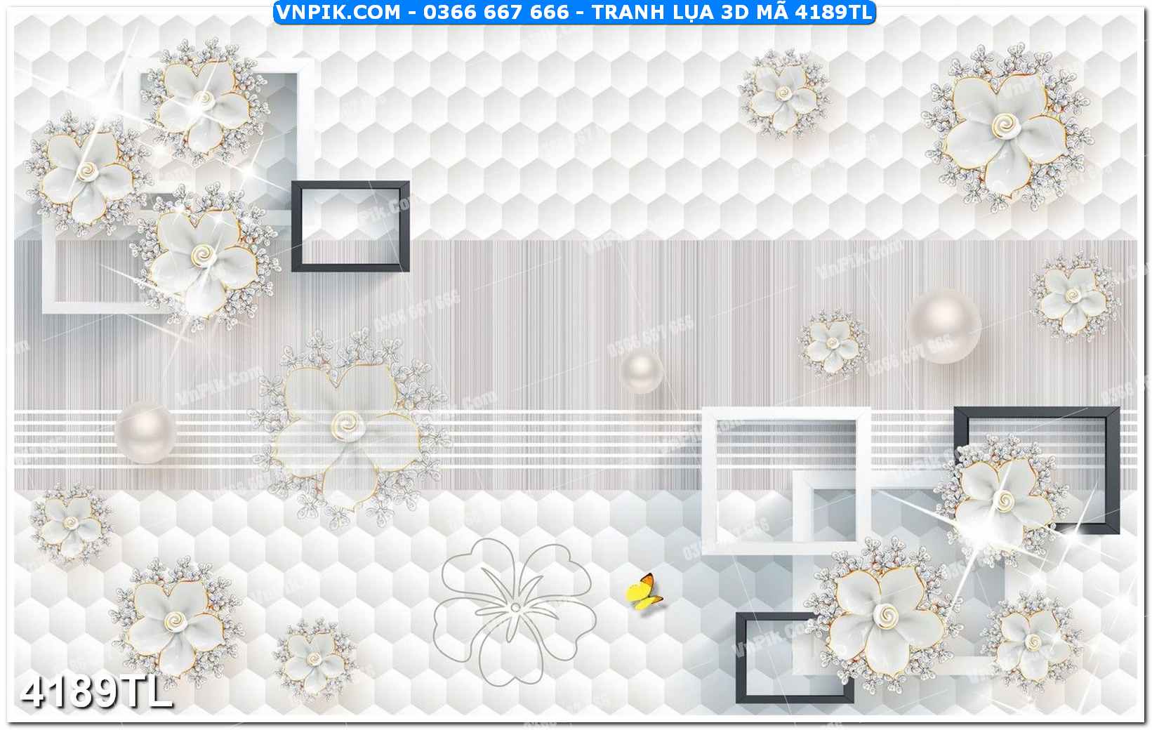 Tranh lụa 3D – Tranh trang trí dán tường 4189TL