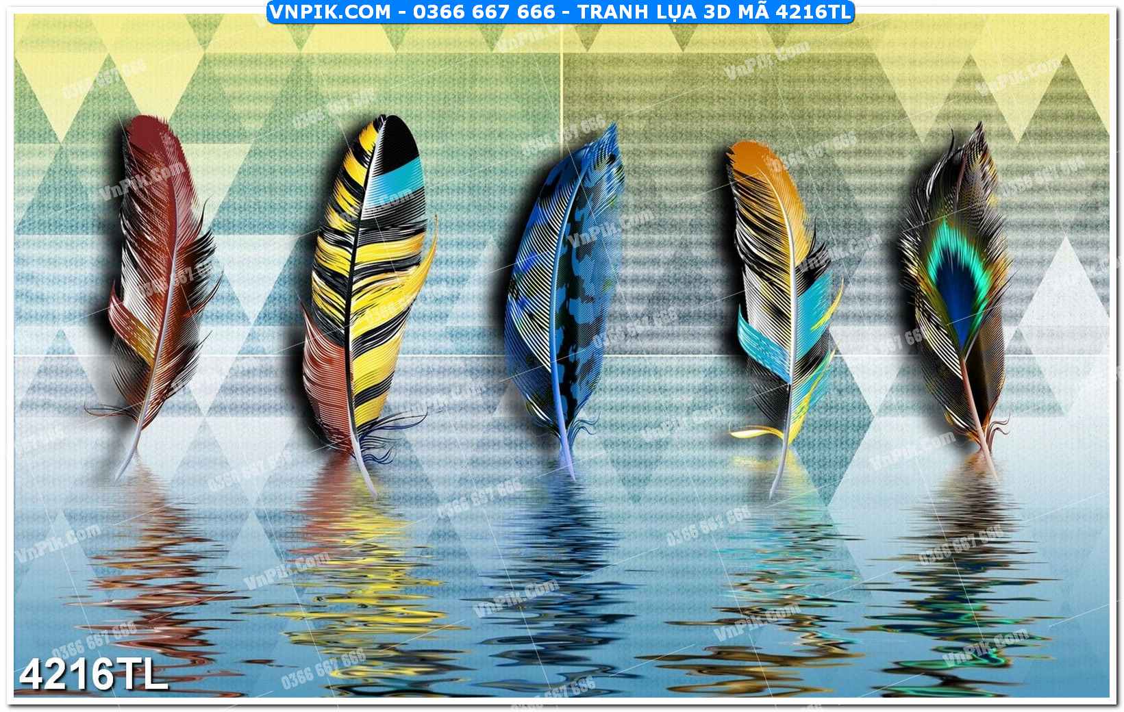 Tranh lụa 3D – Tranh trang trí dán tường 4216TL