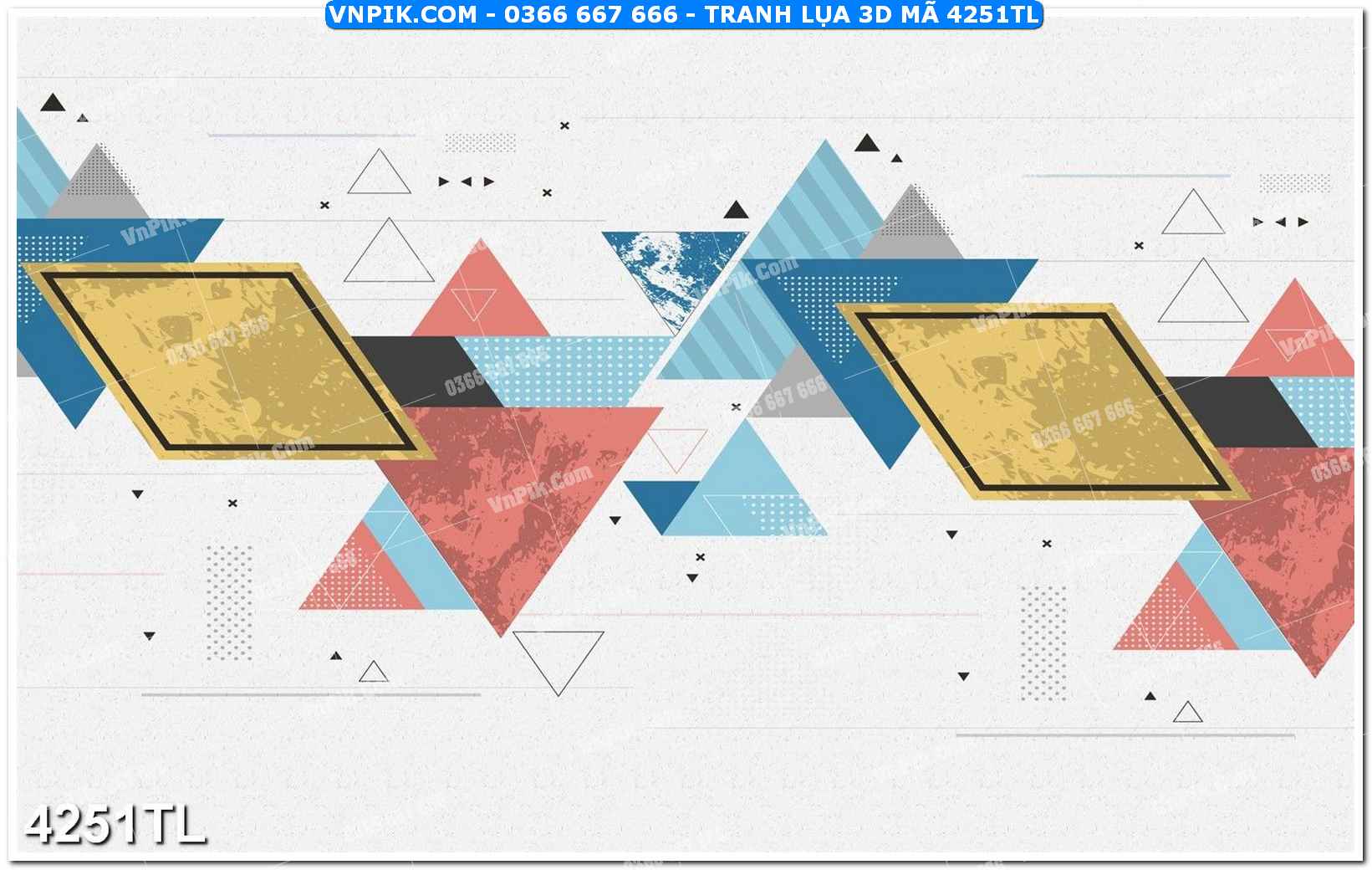 Tranh lụa 3D – Tranh trang trí dán tường 4251TL