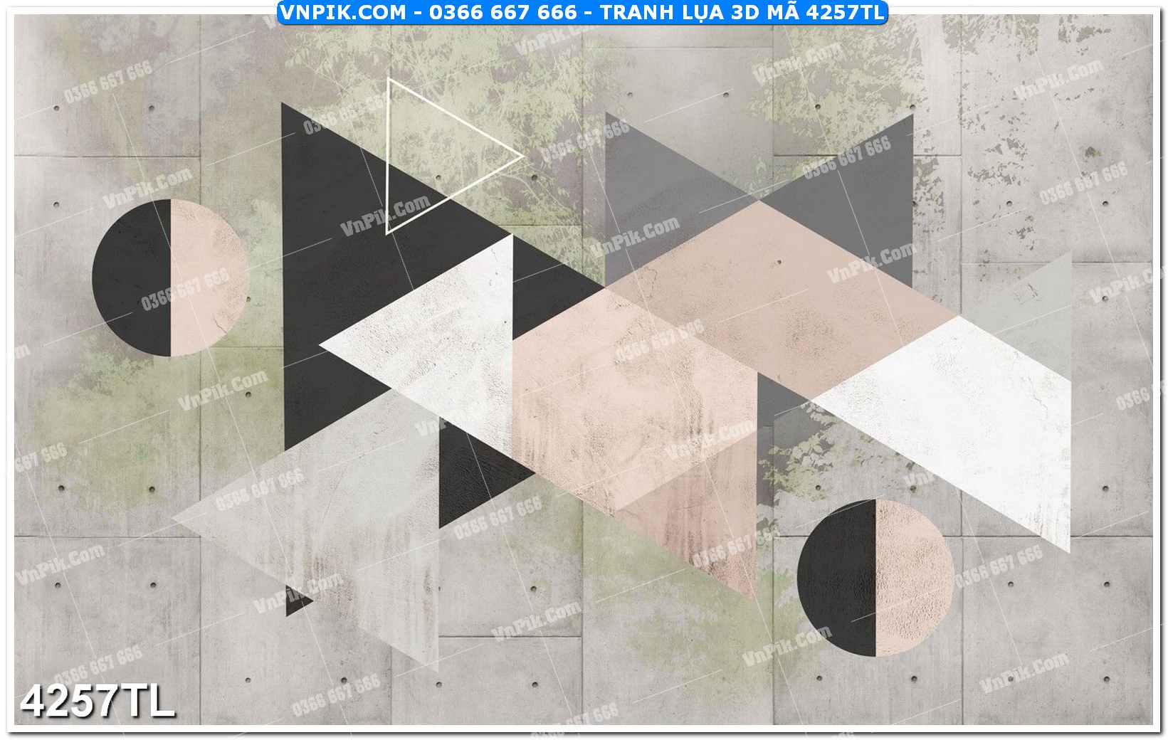 Tranh lụa 3D – Tranh trang trí dán tường 4257TL