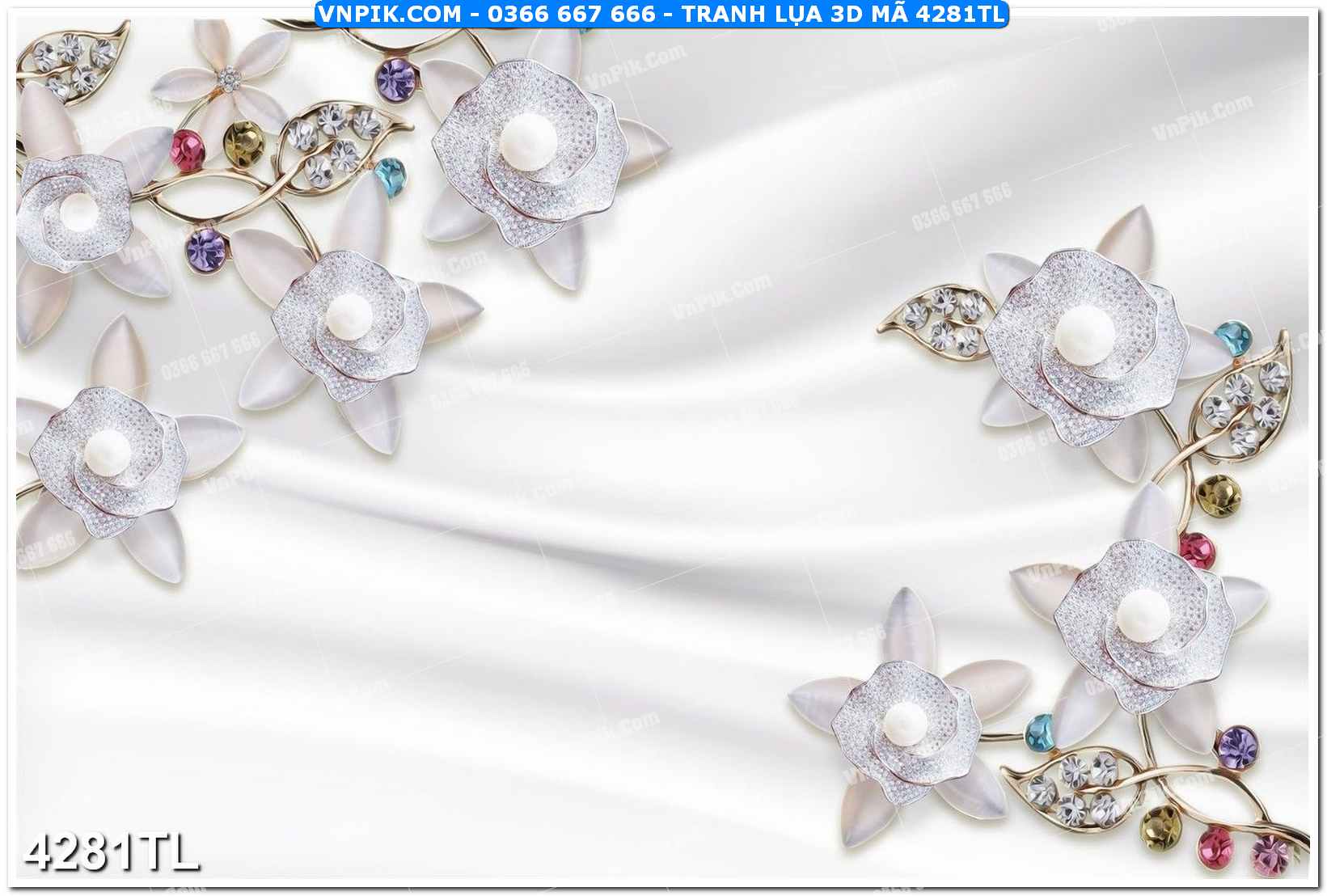 Tranh lụa 3D – Tranh trang trí dán tường 4281TL