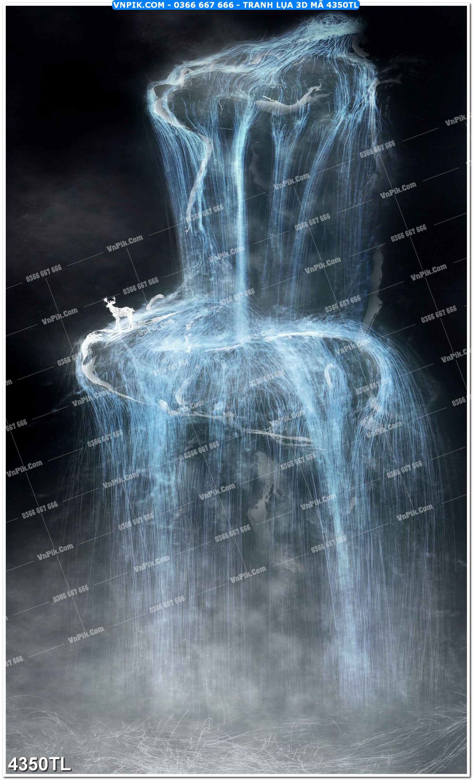 Tranh lụa 3D – Tranh trang trí dán tường 4350TL