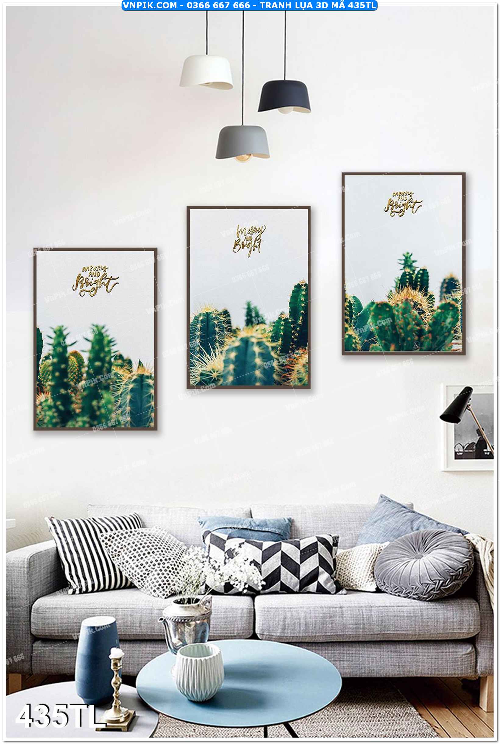 Tranh lụa 3D – Tranh trang trí dán tường 435TL