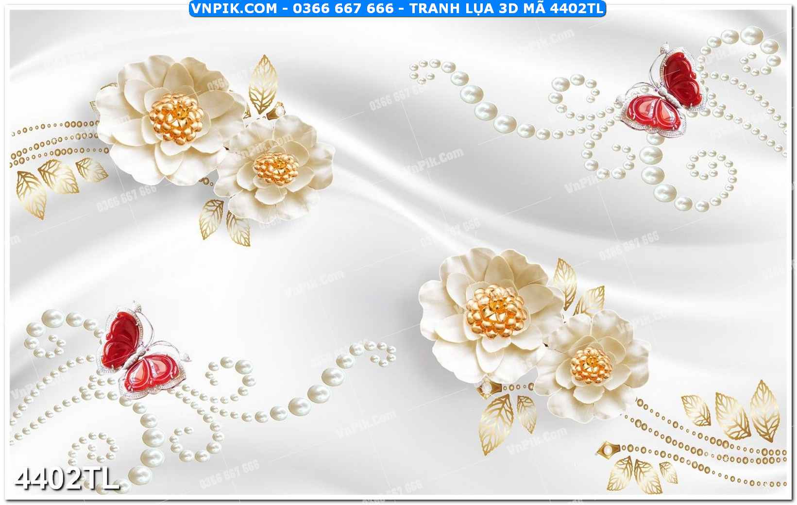 Tranh lụa 3D – Tranh trang trí dán tường 4402TL