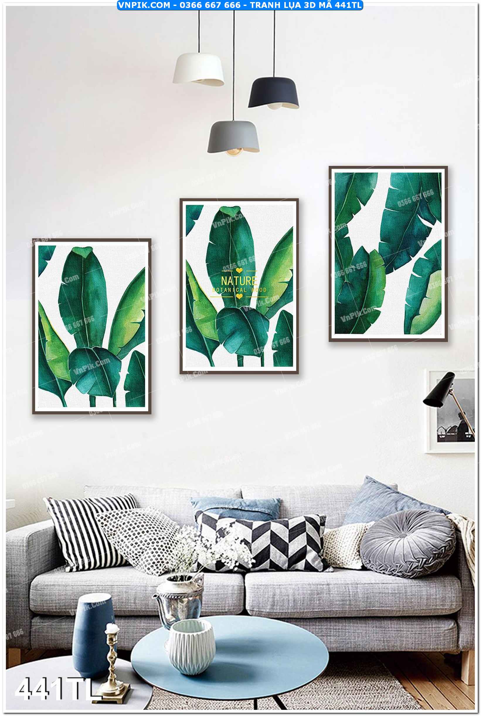 Tranh lụa 3D – Tranh trang trí dán tường 441TL