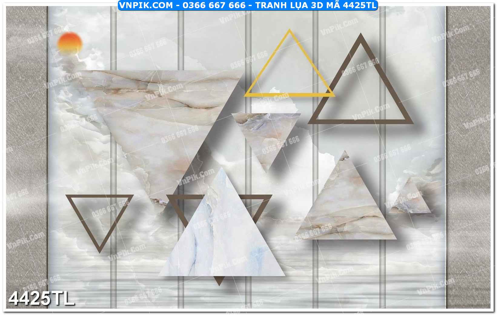 Tranh lụa 3D – Tranh trang trí dán tường 4425TL