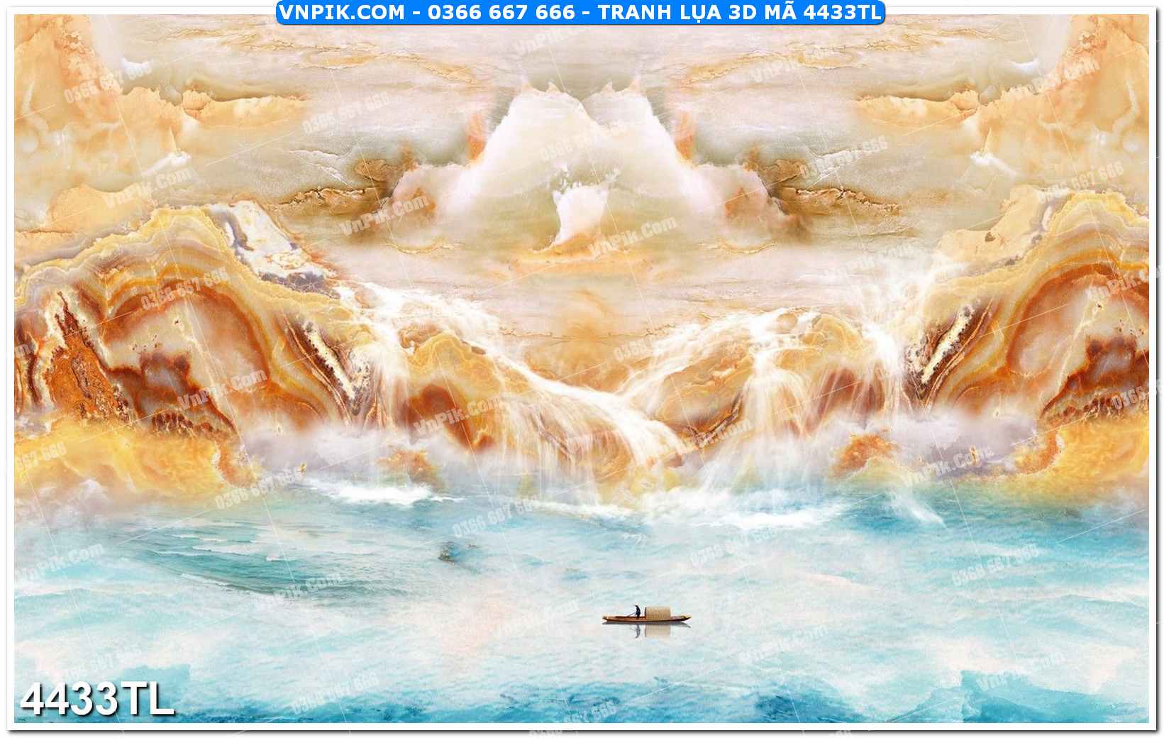 Tranh lụa 3D – Tranh trang trí dán tường 4433TL