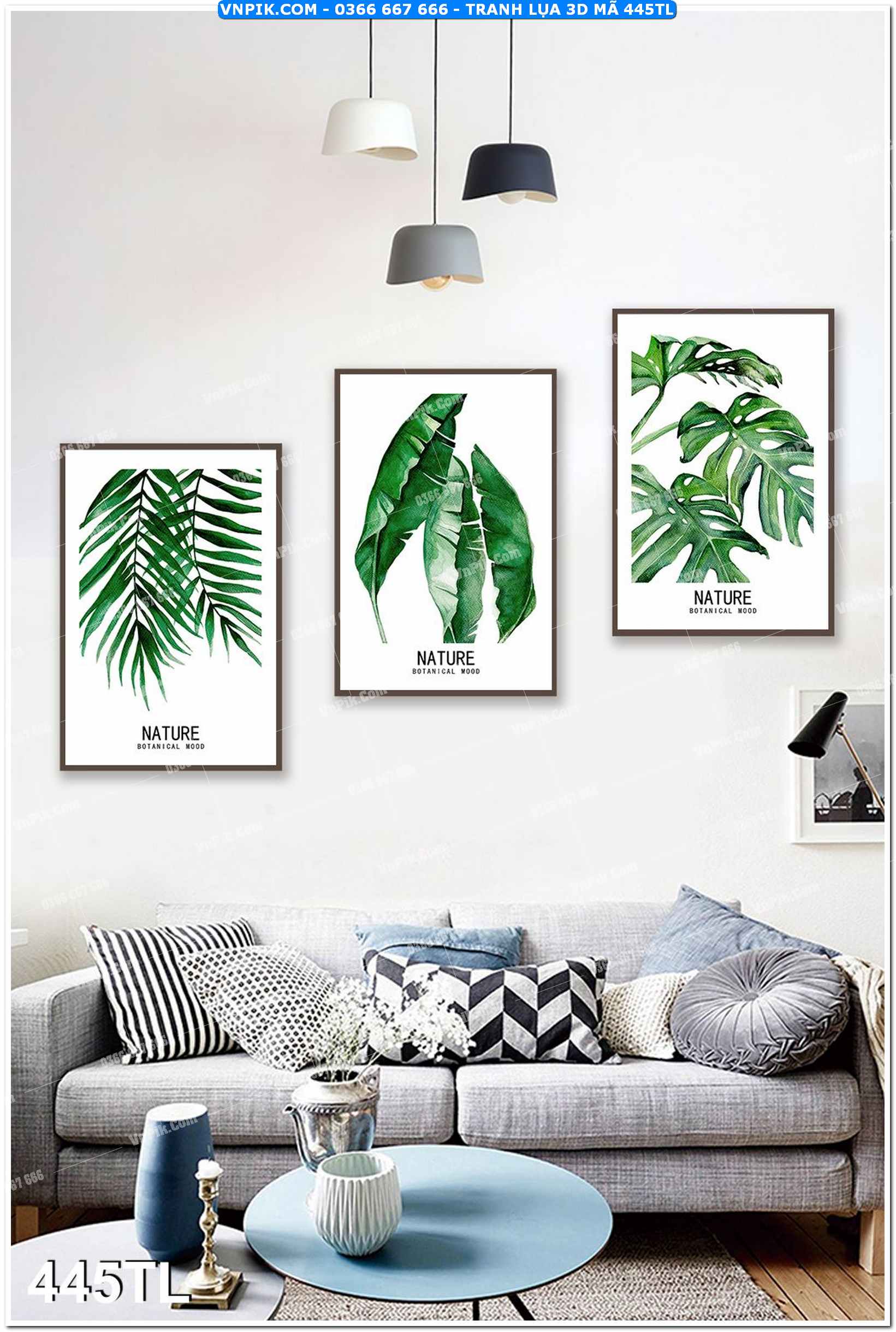 Tranh lụa 3D – Tranh trang trí dán tường 445TL