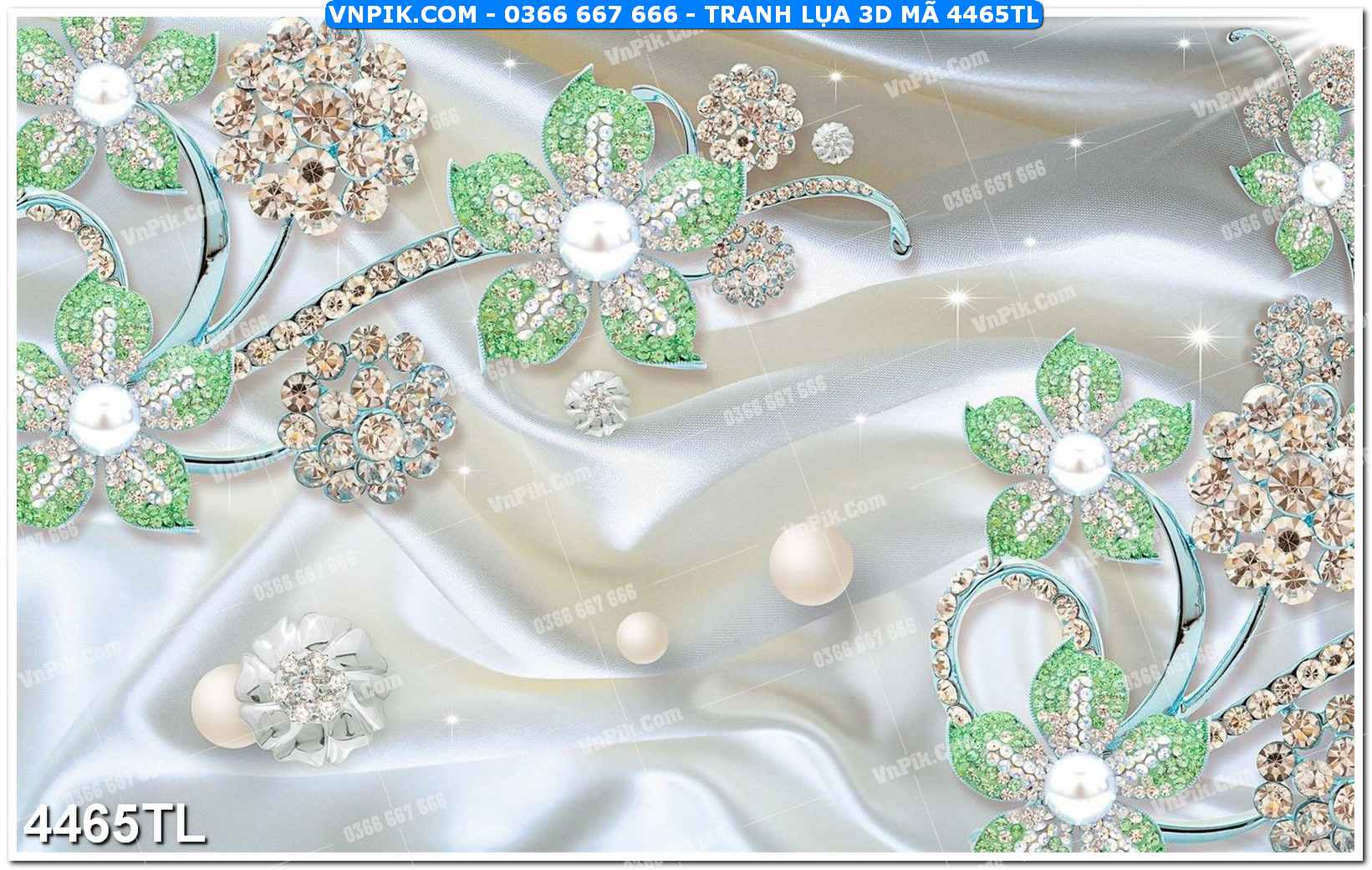 Tranh lụa 3D – Tranh trang trí dán tường 4465TL