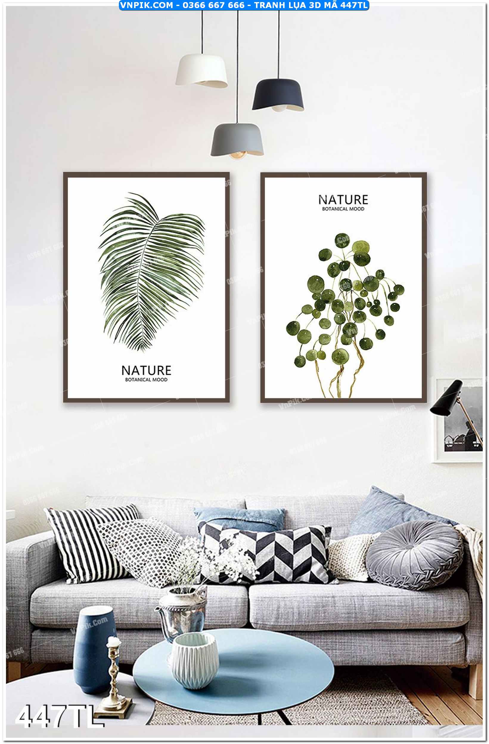 Tranh lụa 3D – Tranh trang trí dán tường 447TL