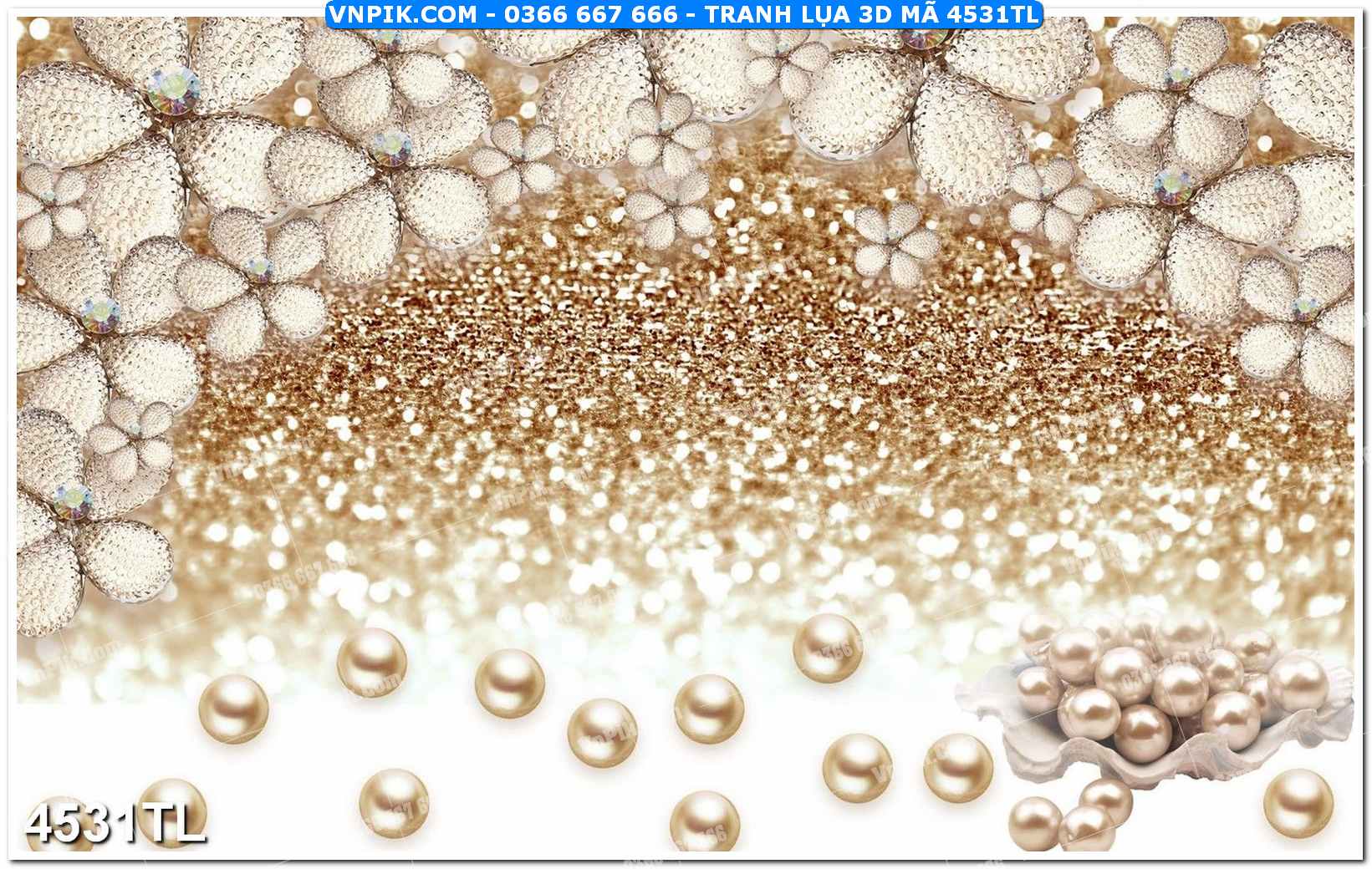 Tranh lụa 3D – Tranh trang trí dán tường 4531TL