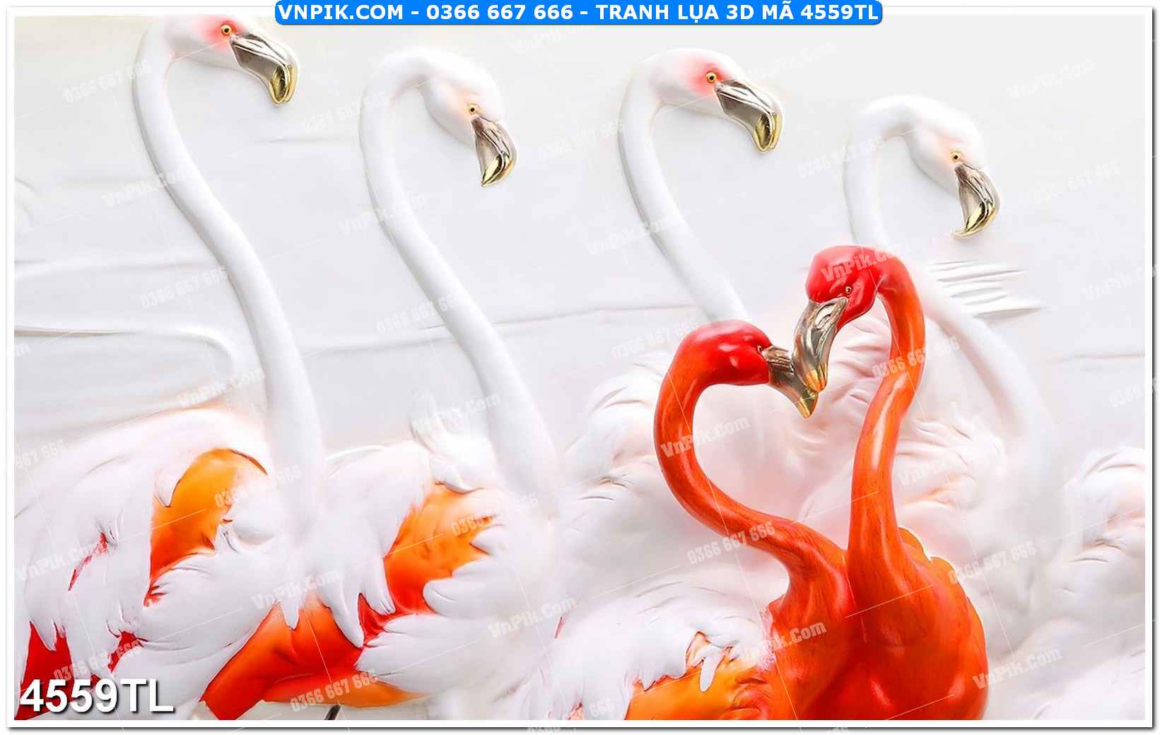 Tranh lụa 3D – Tranh trang trí dán tường 4559TL