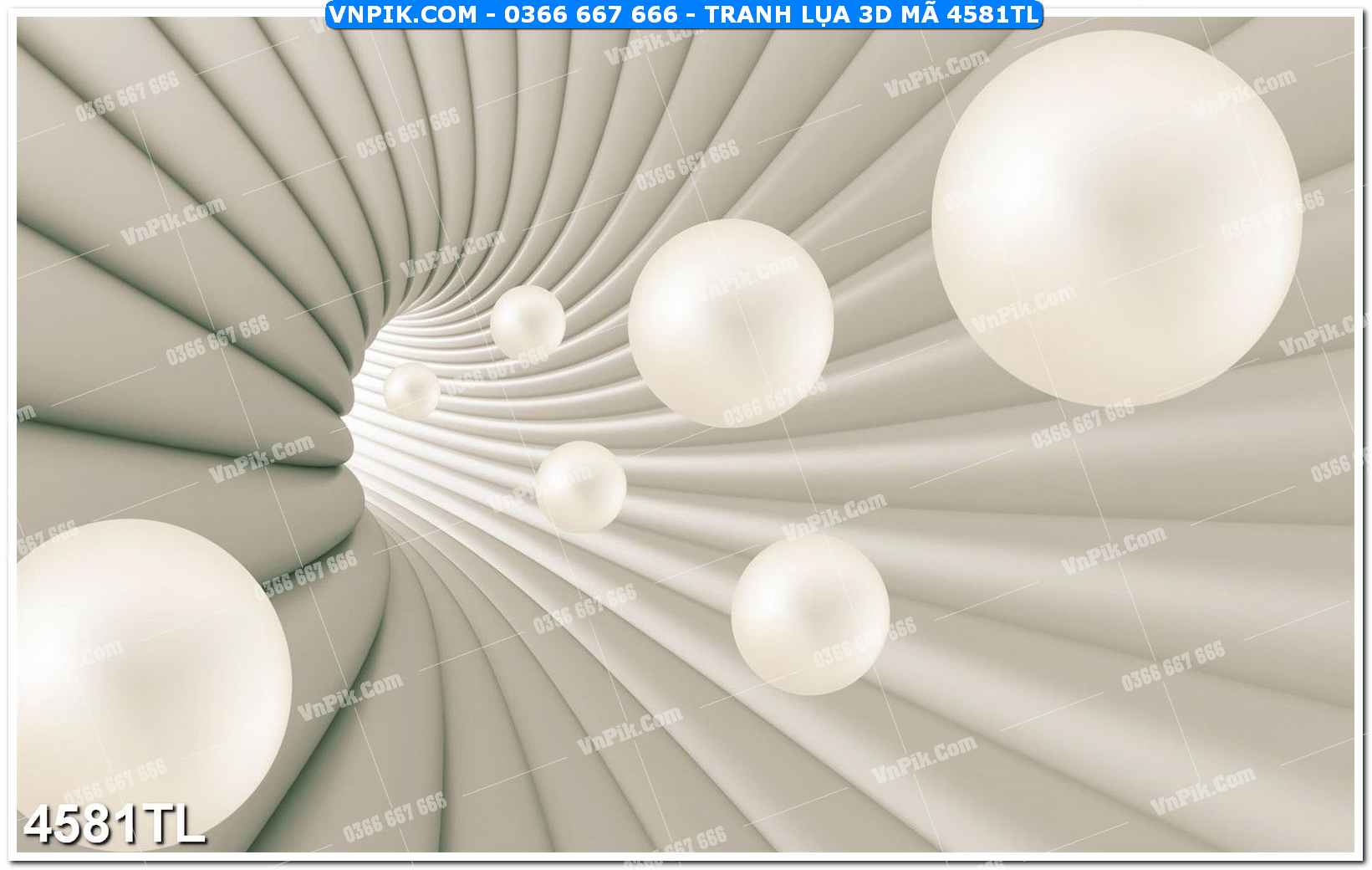 Tranh lụa 3D – Tranh trang trí dán tường 4581TL