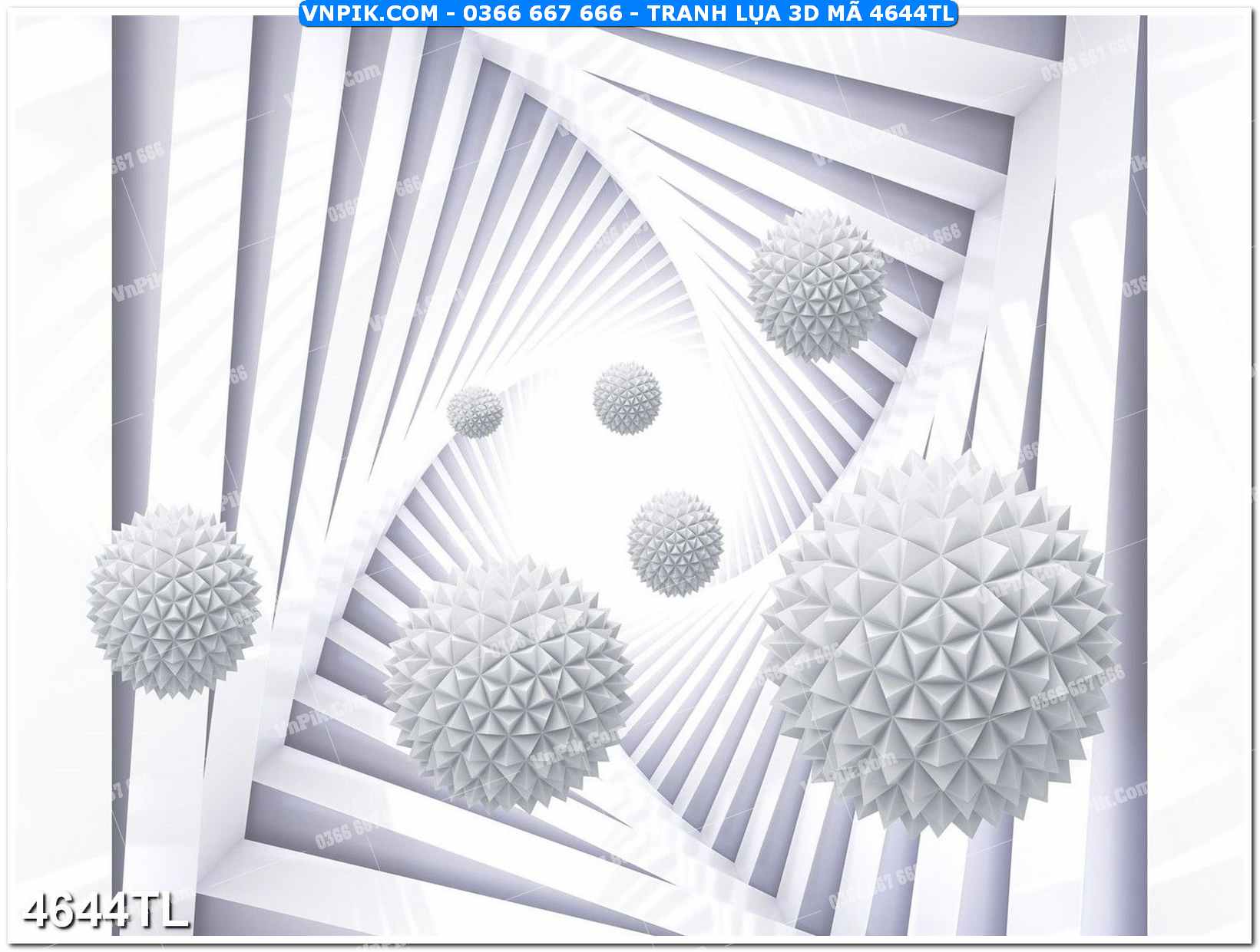 Tranh lụa 3D – Tranh trang trí dán tường 4644TL