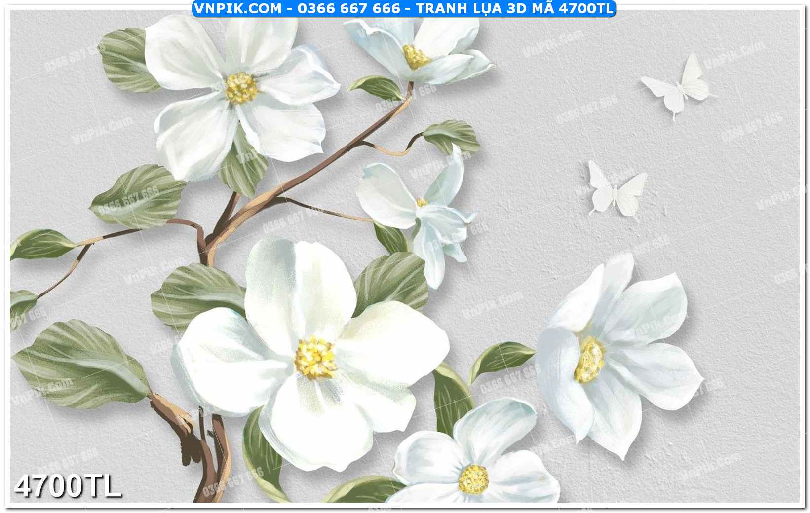 Tranh lụa 3D – Tranh trang trí dán tường 4700TL