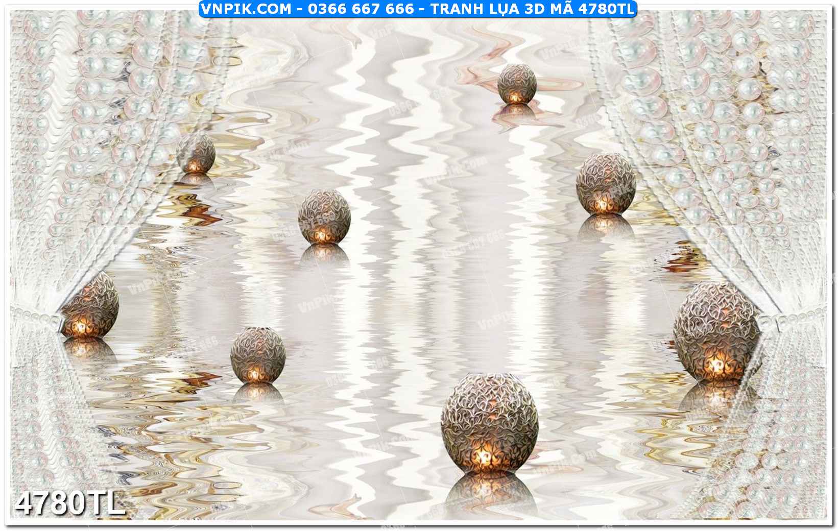 Tranh lụa 3D – Tranh trang trí dán tường 4780TL