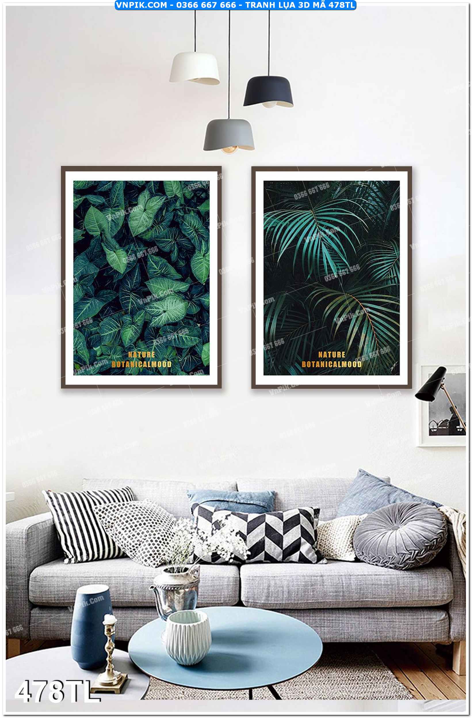 Tranh lụa 3D – Tranh trang trí dán tường 478TL