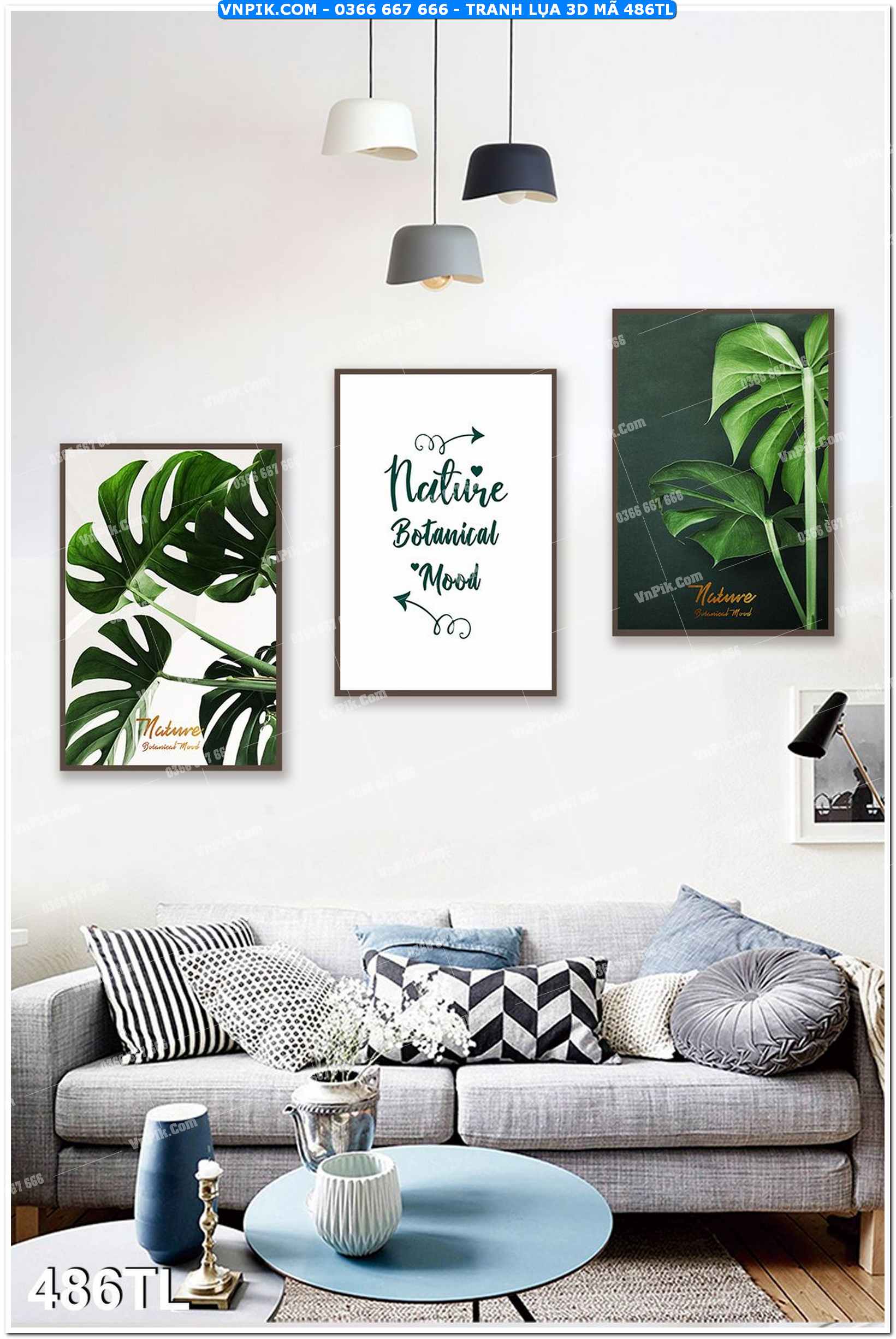 Tranh lụa 3D – Tranh trang trí dán tường 486TL