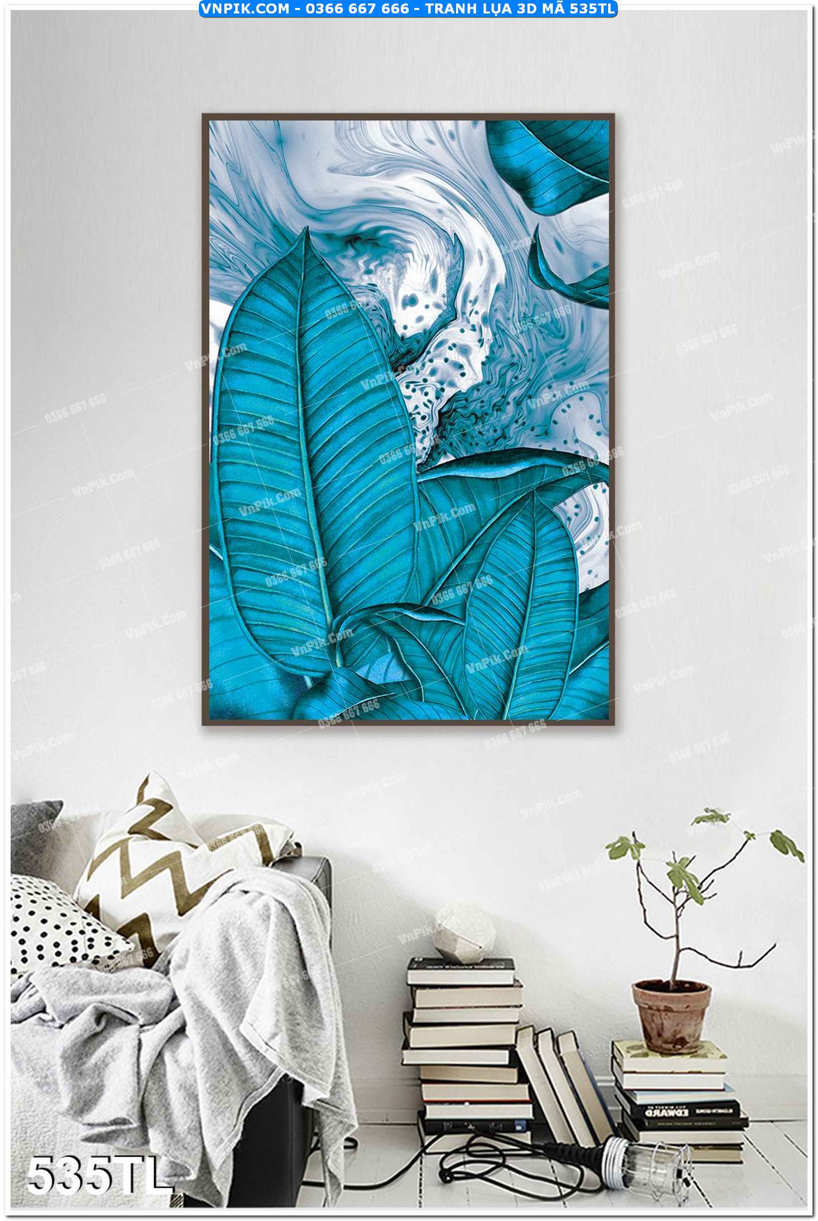 Tranh lụa 3D – Tranh trang trí dán tường 535TL