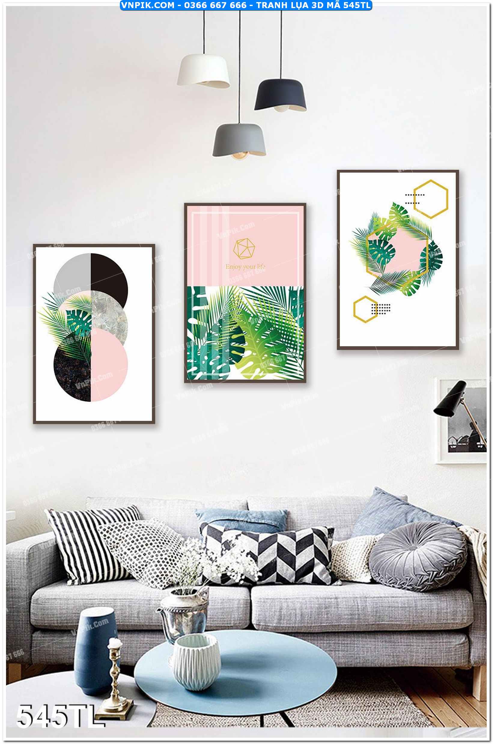 Tranh lụa 3D – Tranh trang trí dán tường 545TL