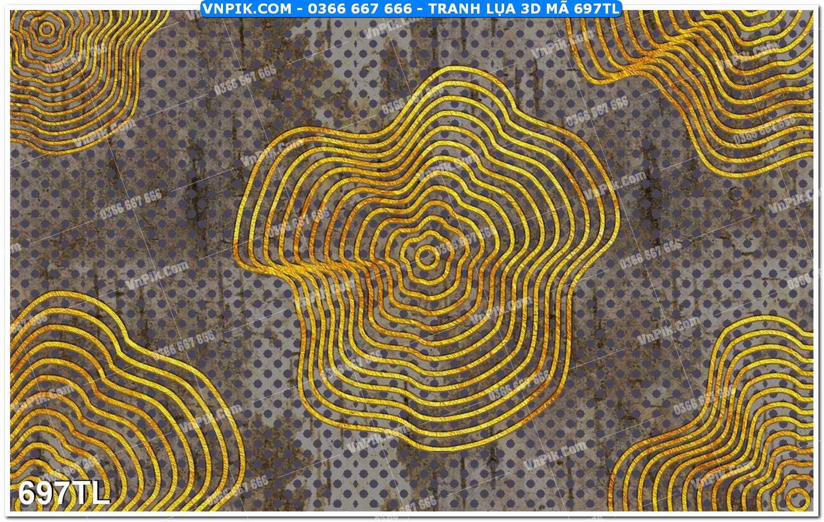 Tranh lụa 3D – Tranh trang trí dán tường 697TL