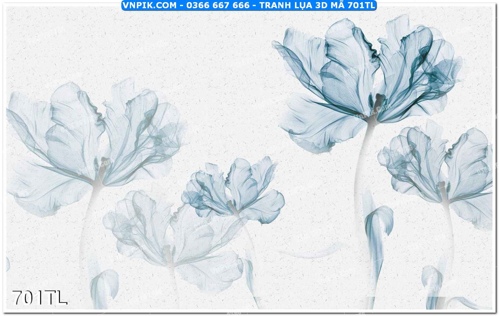 Tranh lụa 3D – Tranh trang trí dán tường 701TL