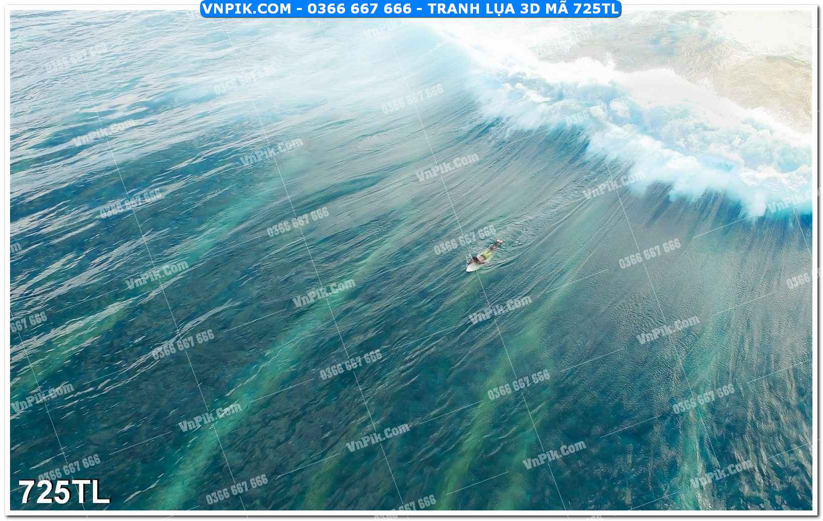 Tranh lụa 3D – Tranh trang trí dán tường 725TL