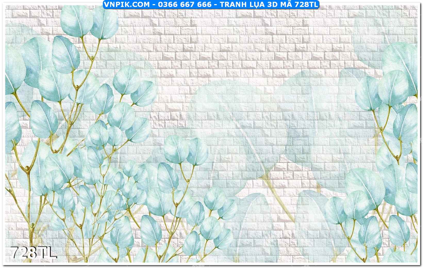 Tranh lụa 3D – Tranh trang trí dán tường 728TL