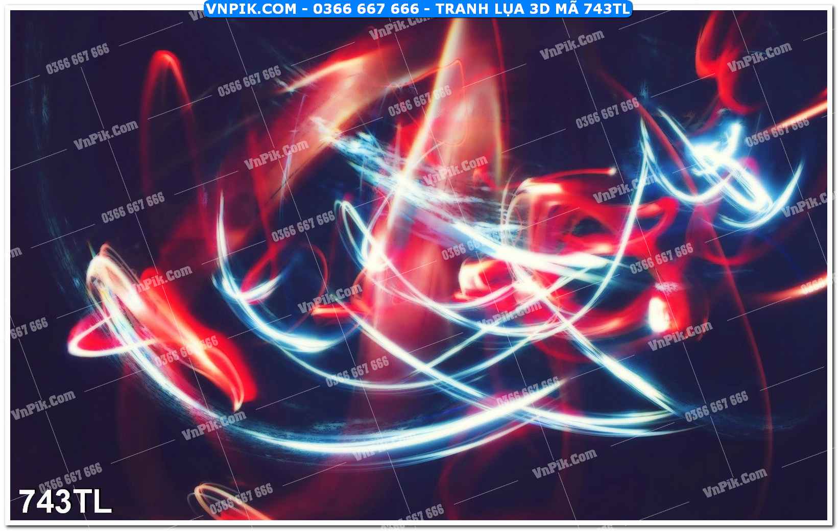 Tranh lụa 3D – Tranh trang trí dán tường 743TL